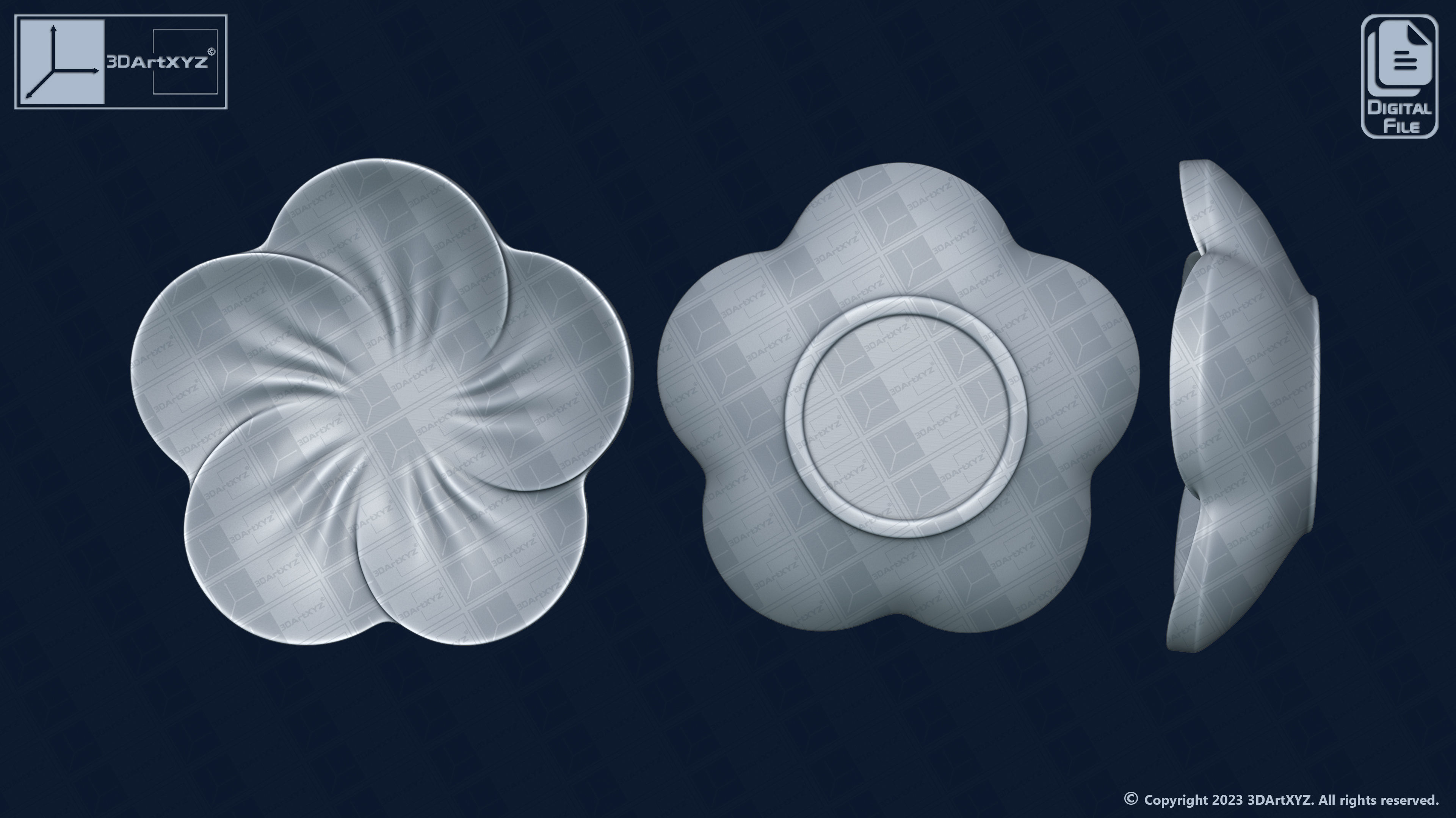 Bowls Pack 4 - CNC Files for Wood 3D model_5