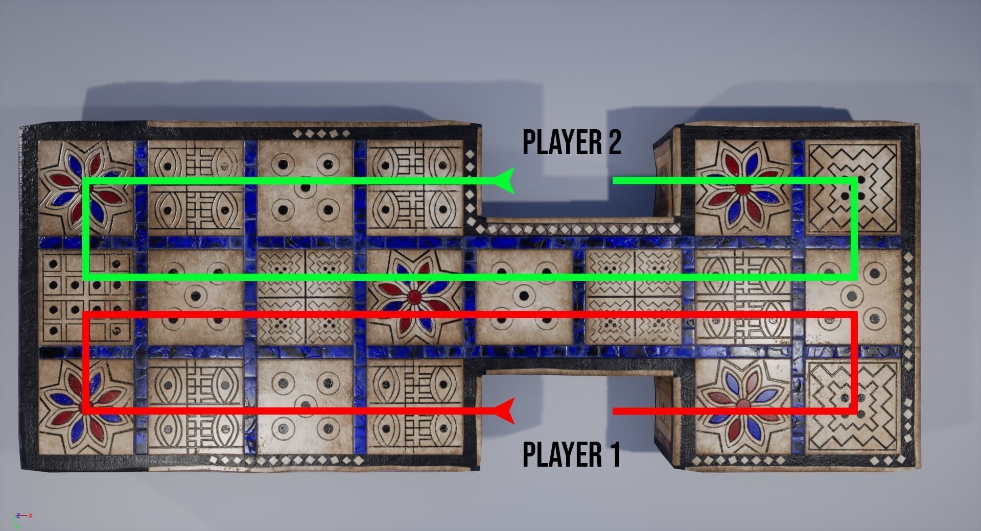The Royal Game Of Ur - GameReady Babylonian Boardgame model Low-poly 3D model_15