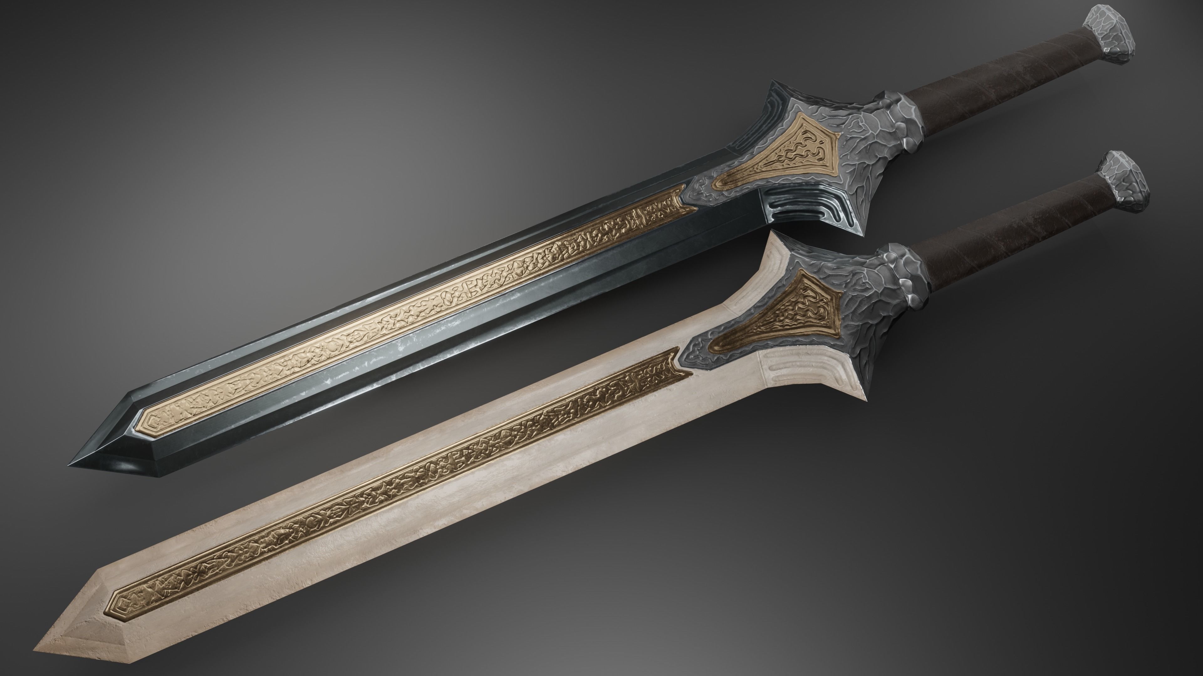 Sword 05 Low-poly 3D model_6
