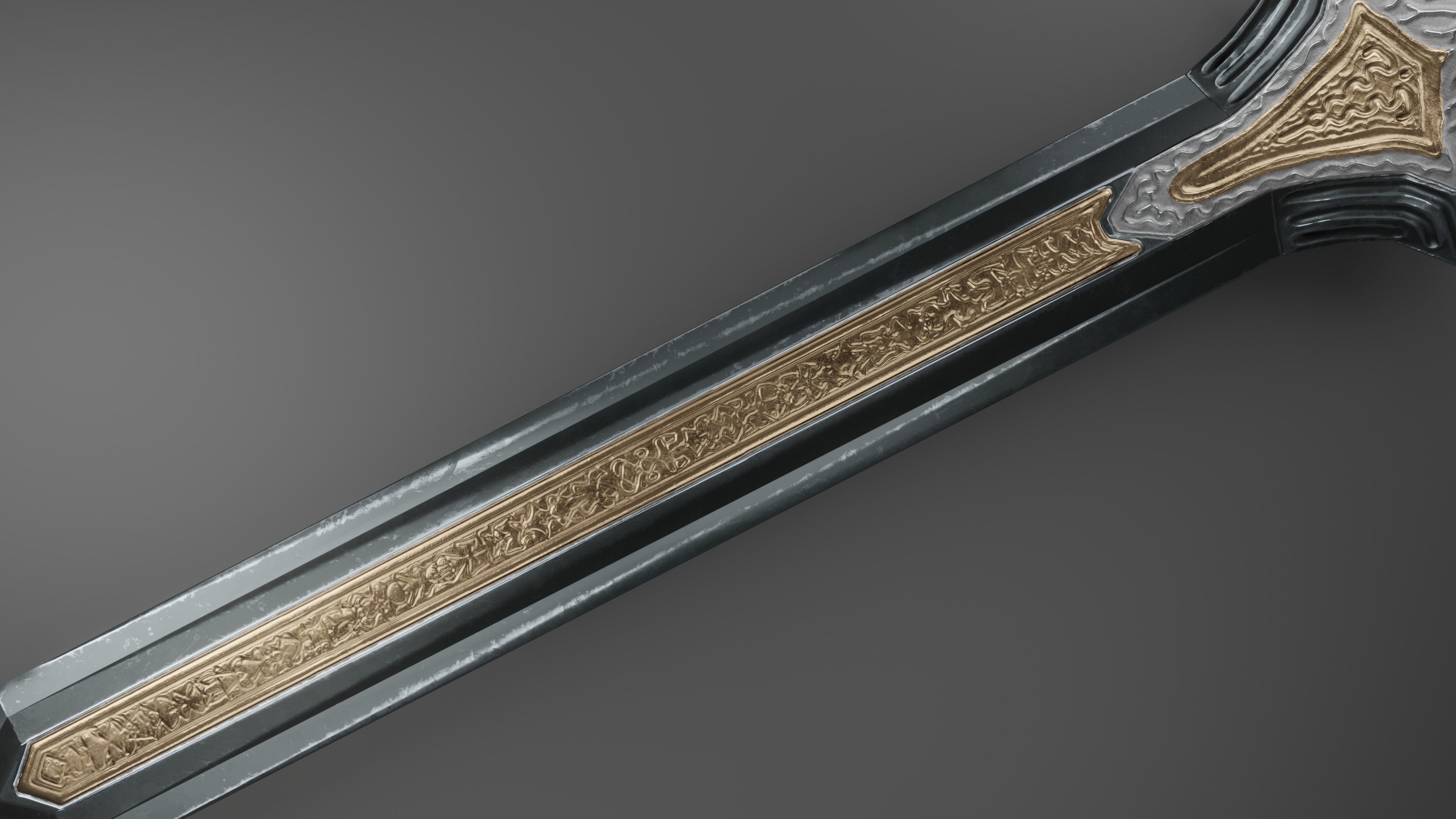 Sword 05 Low-poly 3D model_1
