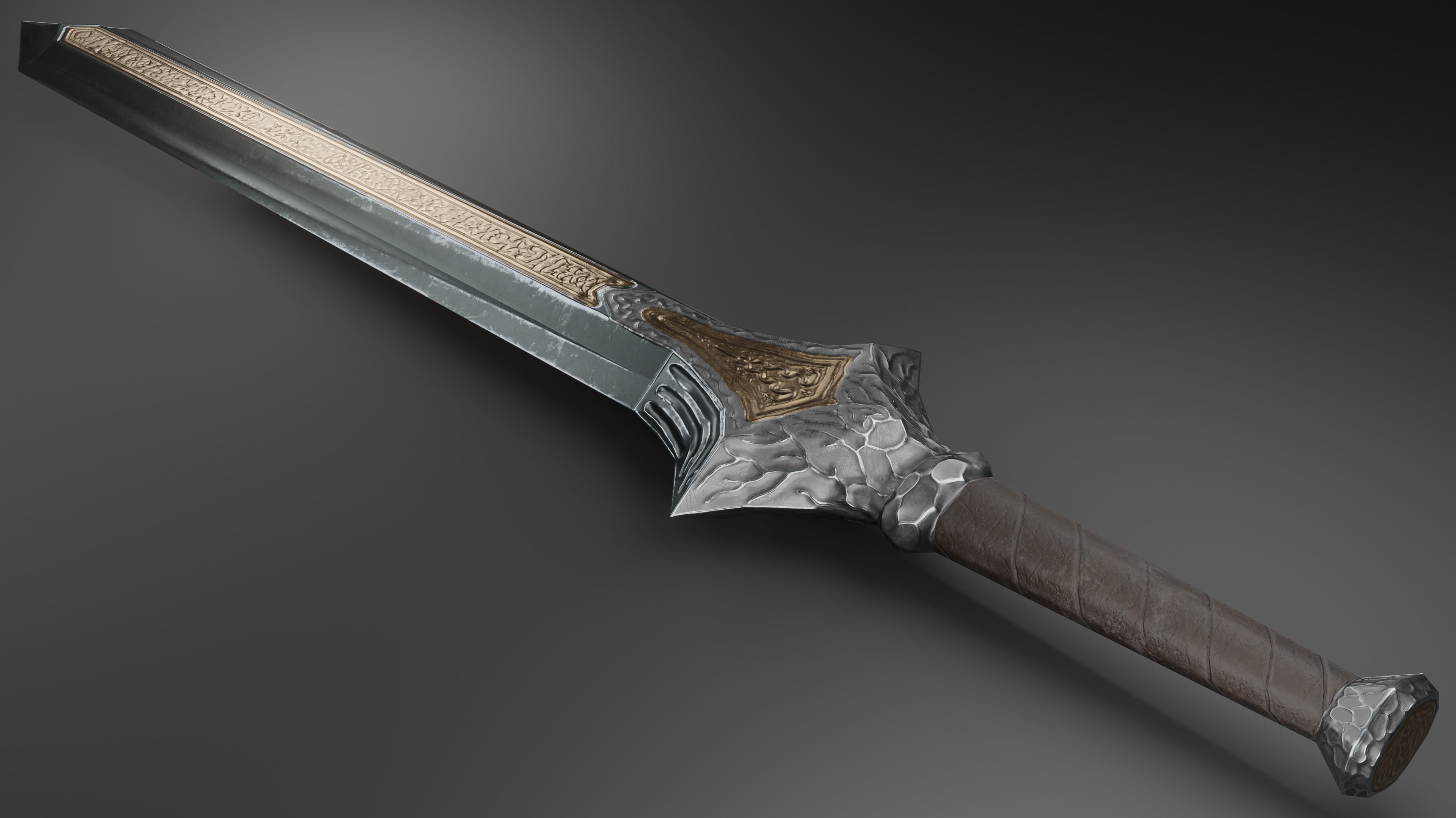 Sword 05 Low-poly 3D model_3
