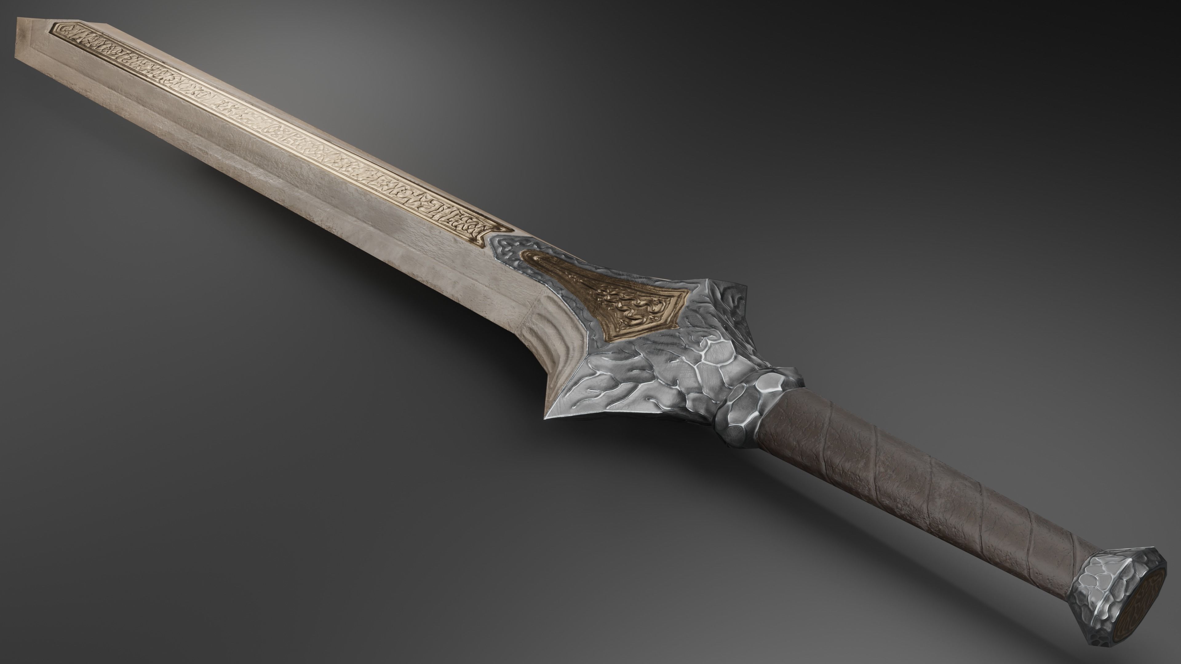 Sword 05 Low-poly 3D model_9