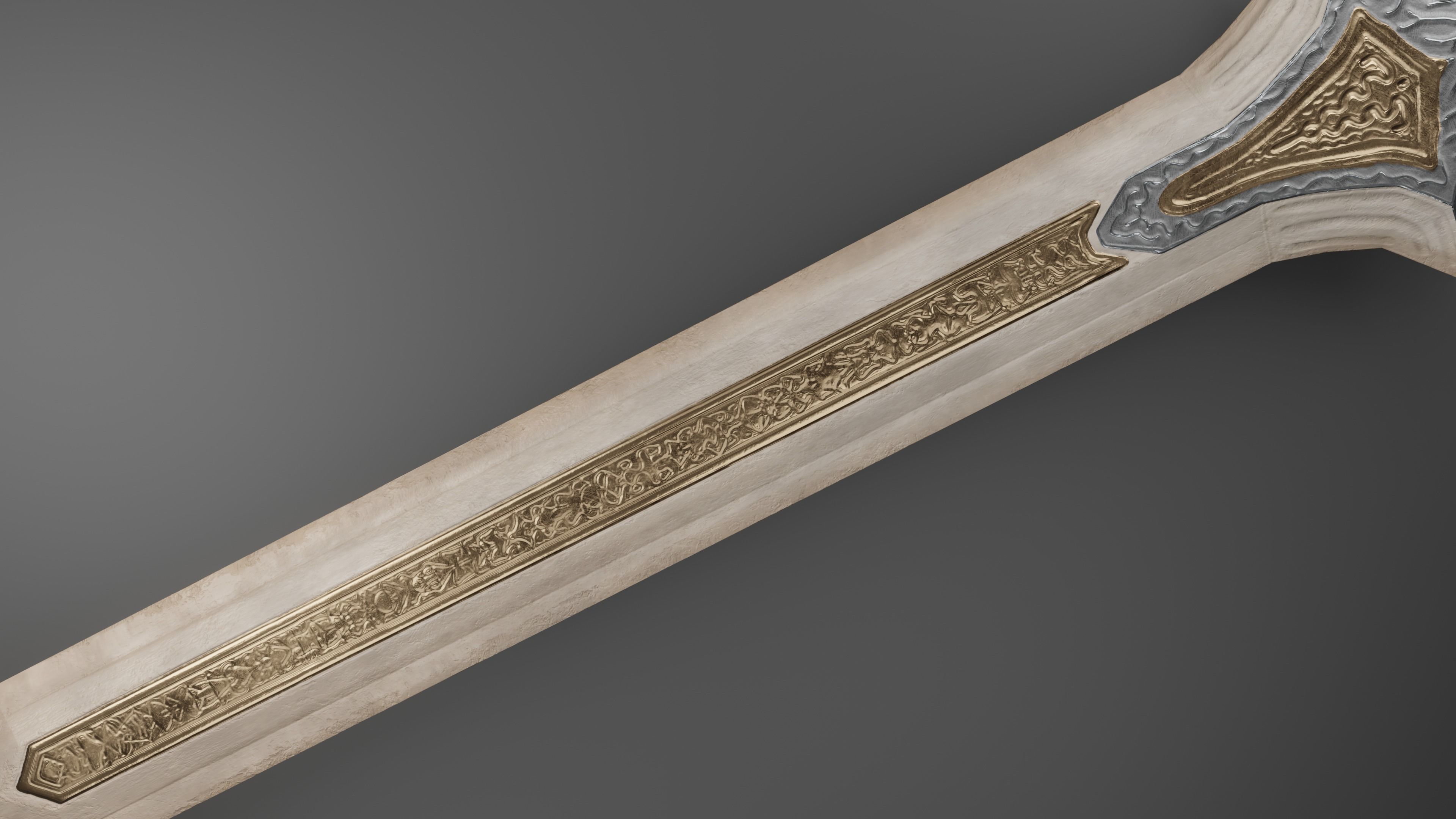 Sword 05 Low-poly 3D model_8