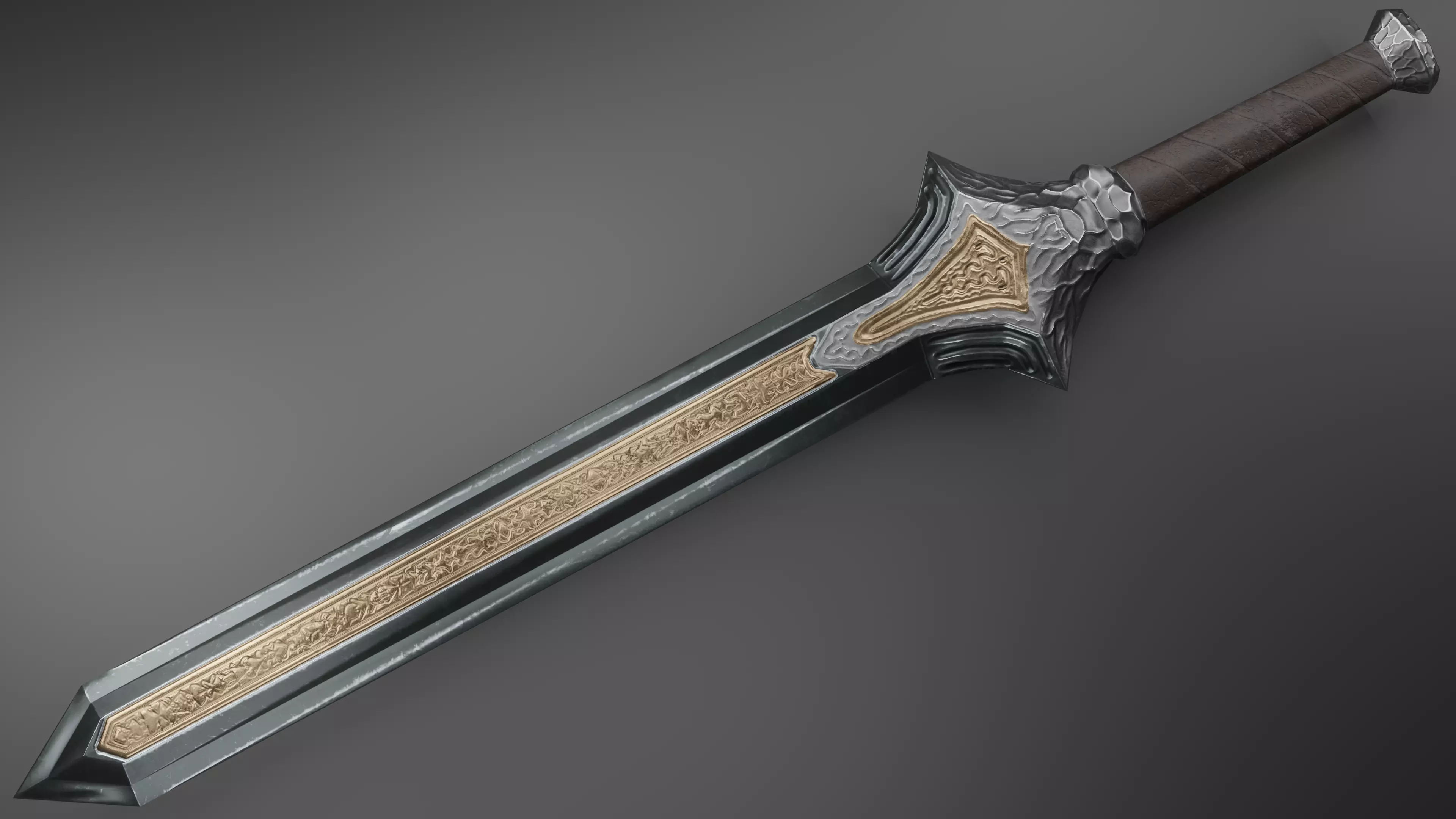 Sword 05 Low-poly 3D model_0