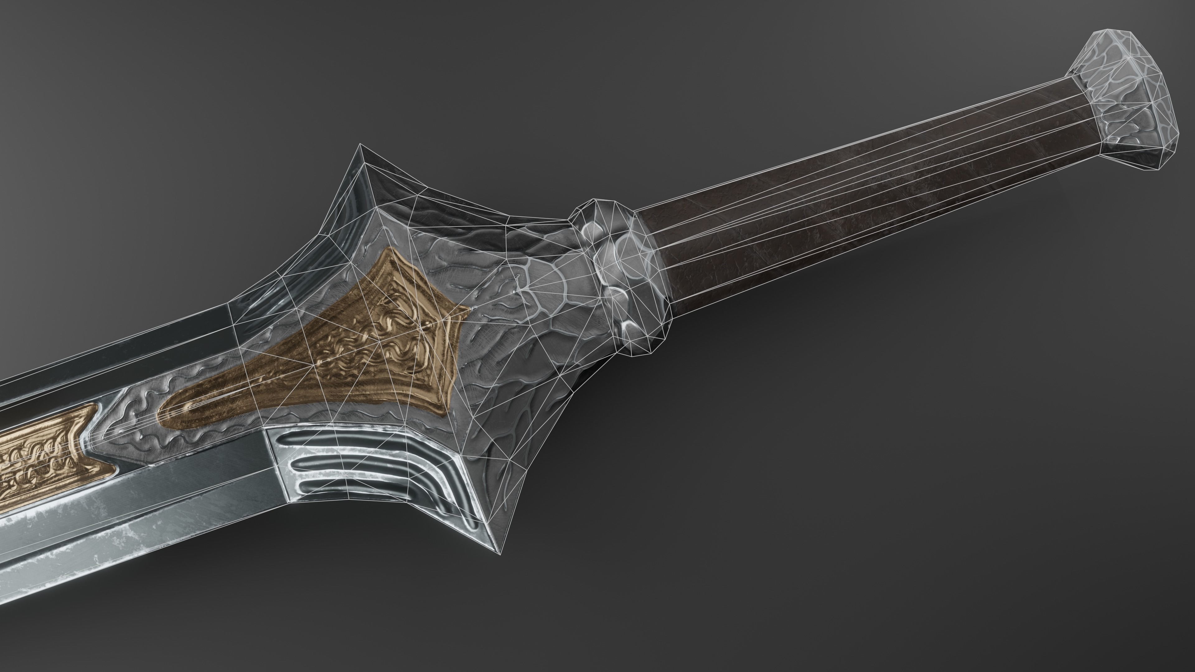 Sword 05 Low-poly 3D model_12
