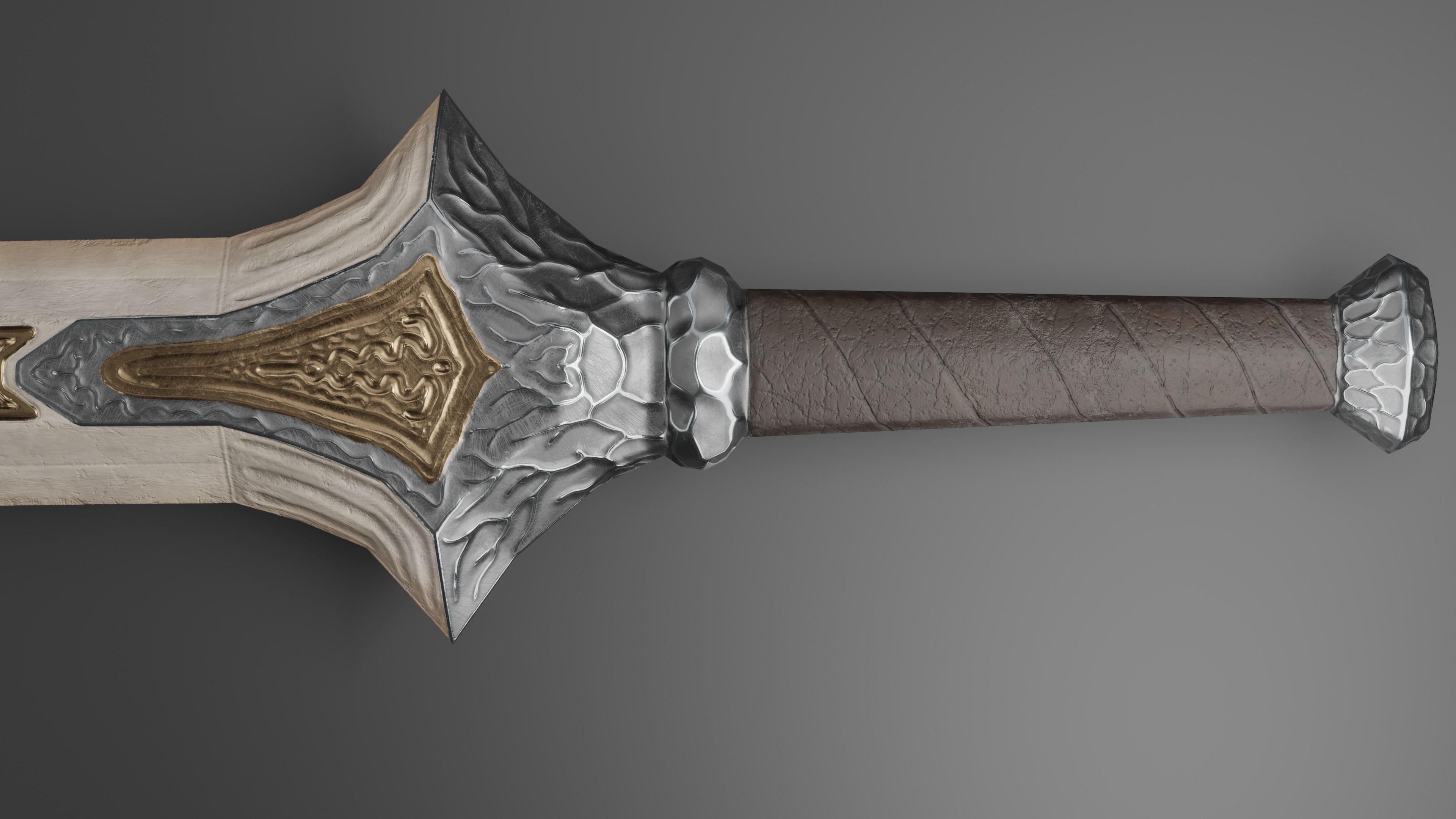 Sword 05 Low-poly 3D model_10