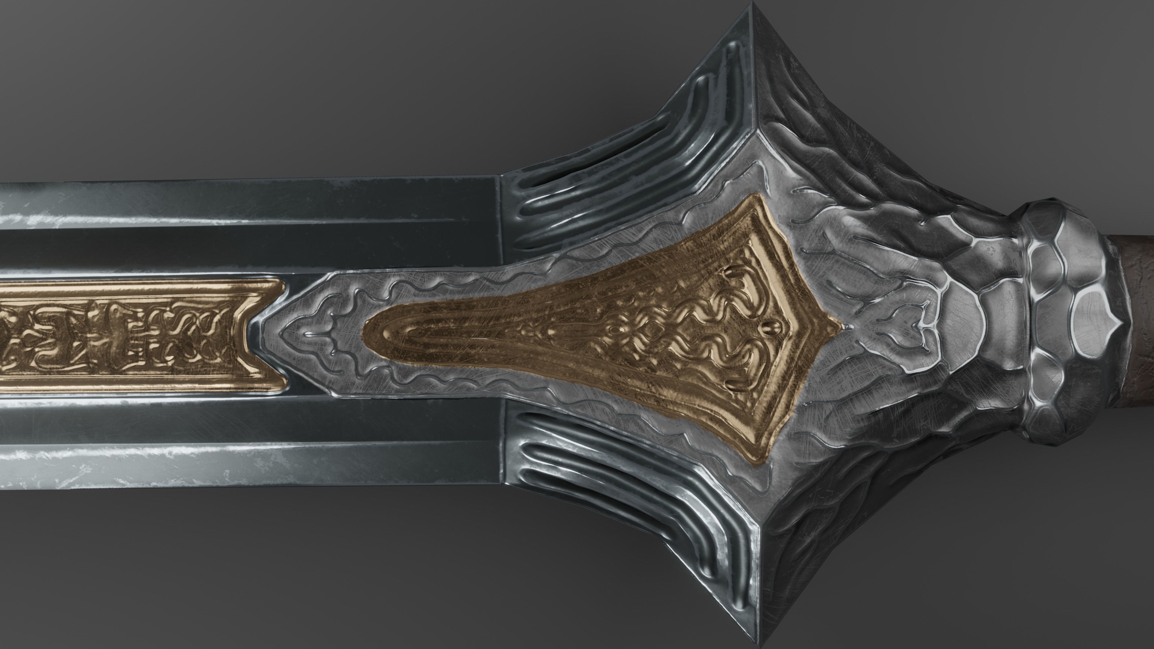 Sword 05 Low-poly 3D model_2