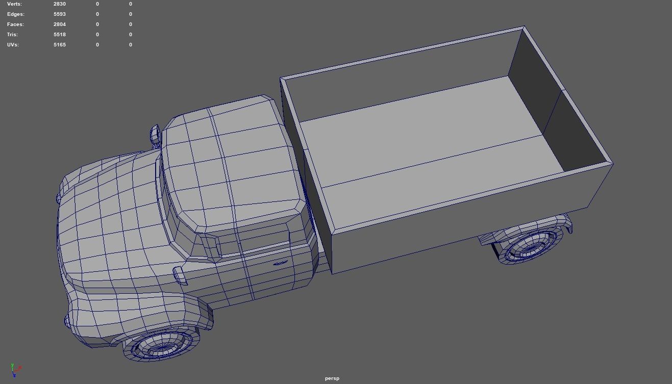 Low Poly Truck 01 Low-poly 3D model_8