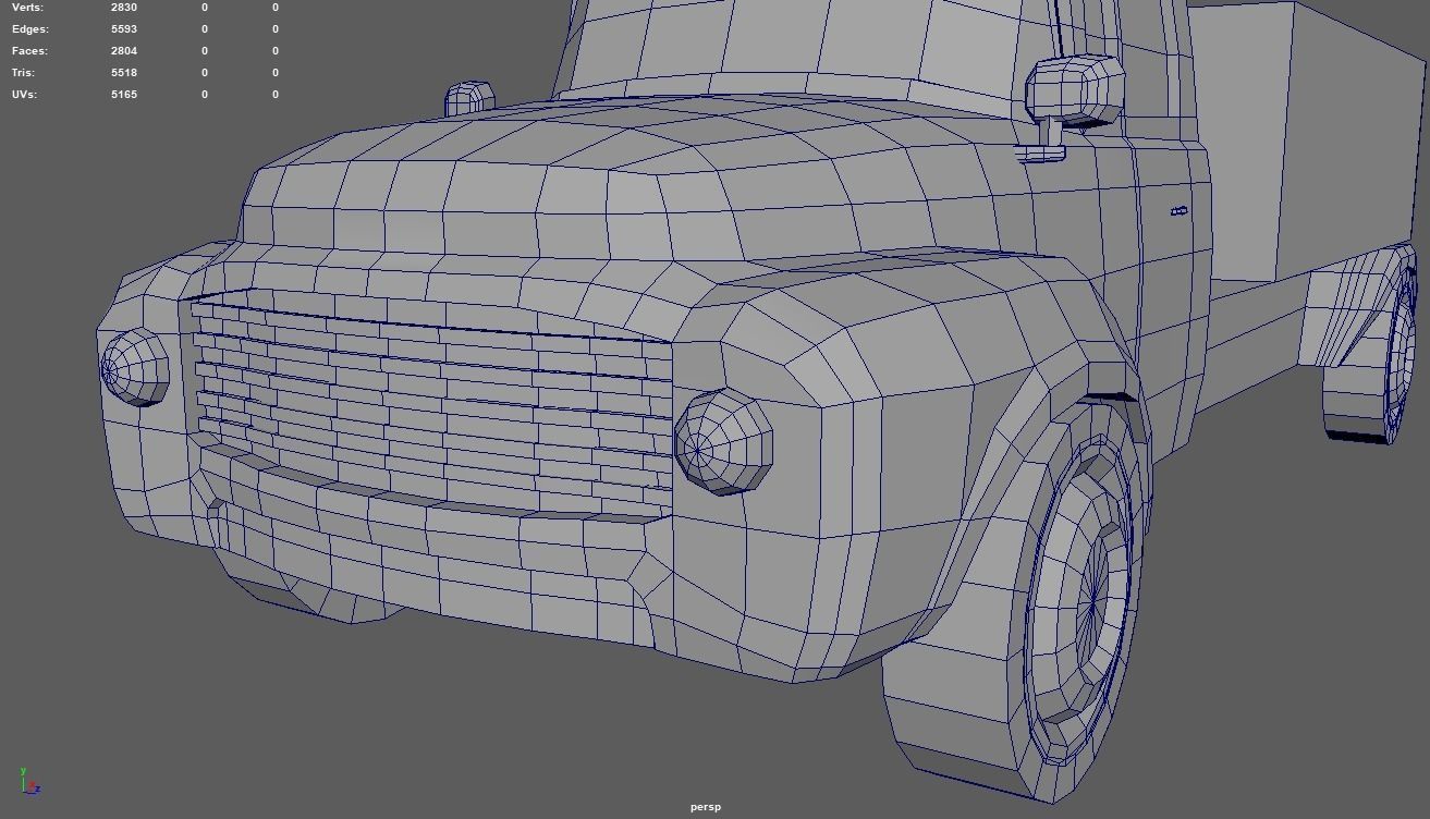 Low Poly Truck 01 Low-poly 3D model_10