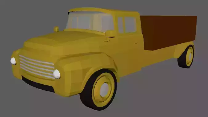 Low Poly Truck 01 Low-poly 3D model