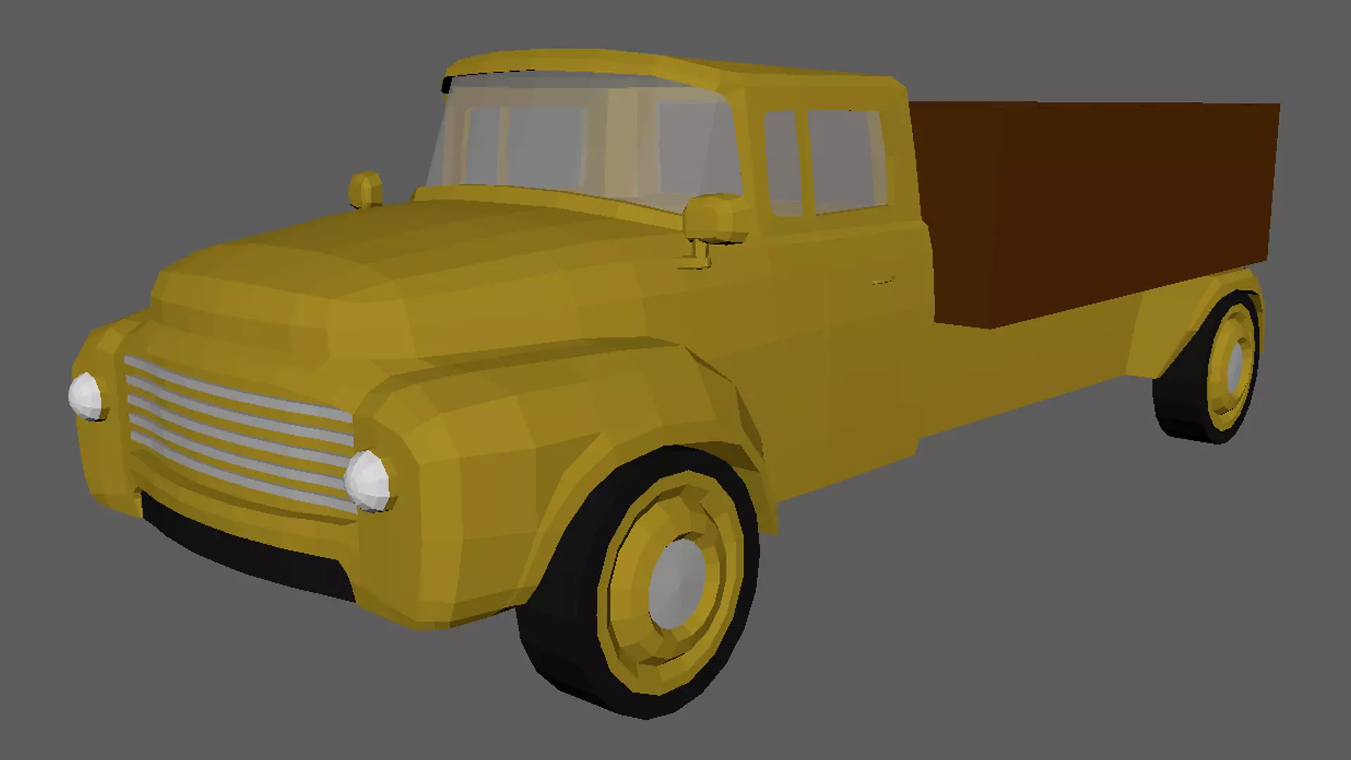 Low Poly Truck 01 Low-poly 3D model_0