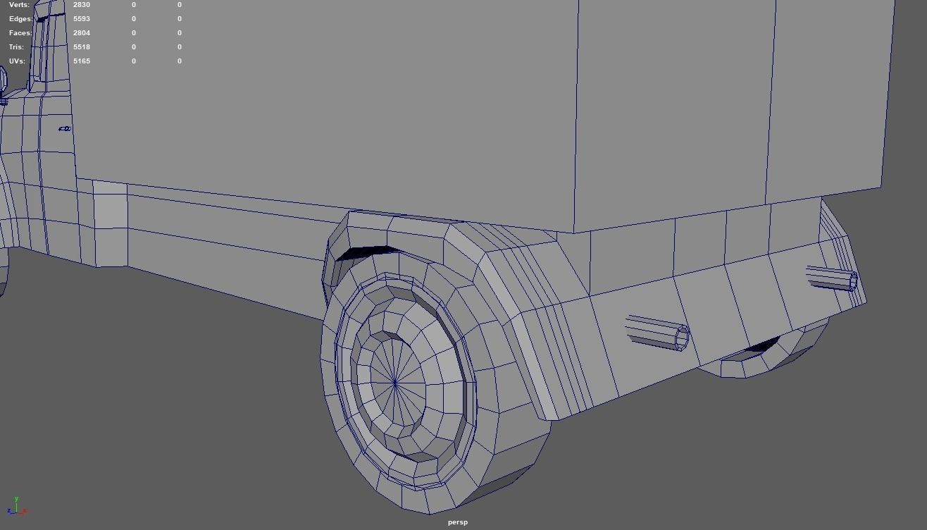 Low Poly Truck 01 Low-poly 3D model_12