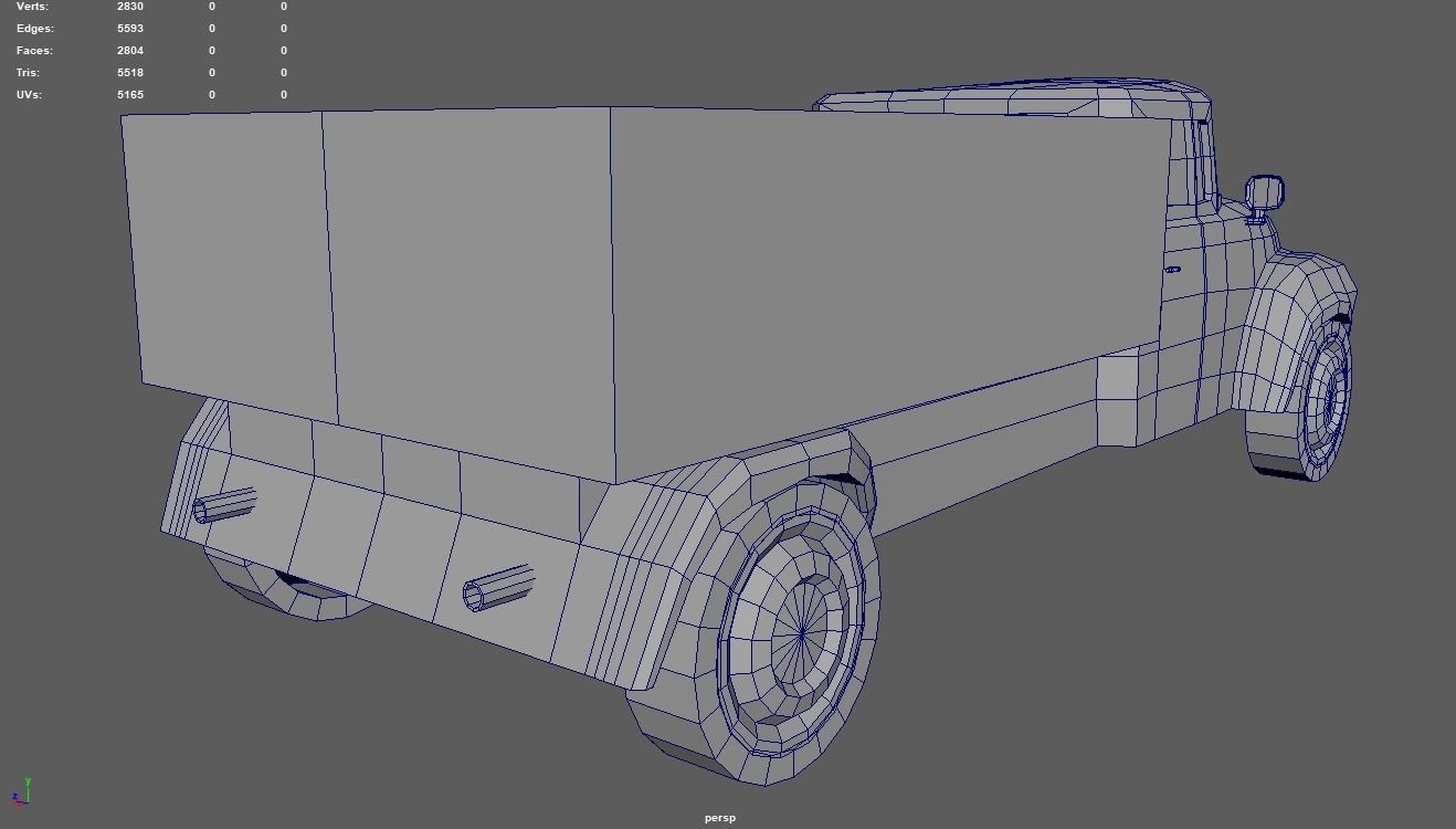 Low Poly Truck 01 Low-poly 3D model_7