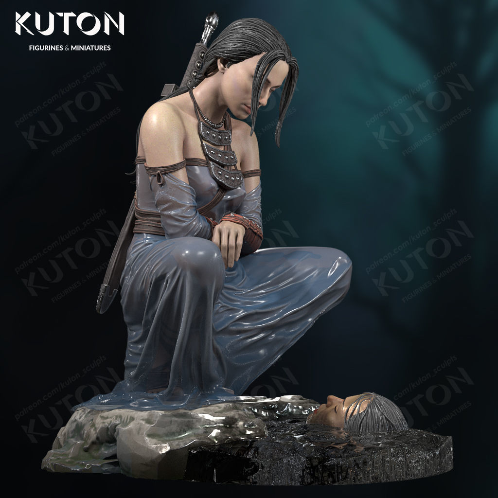 Female Warrior 3D print model_3