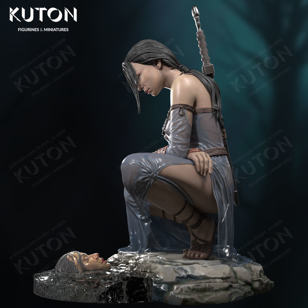 Female Warrior 3D print model_5