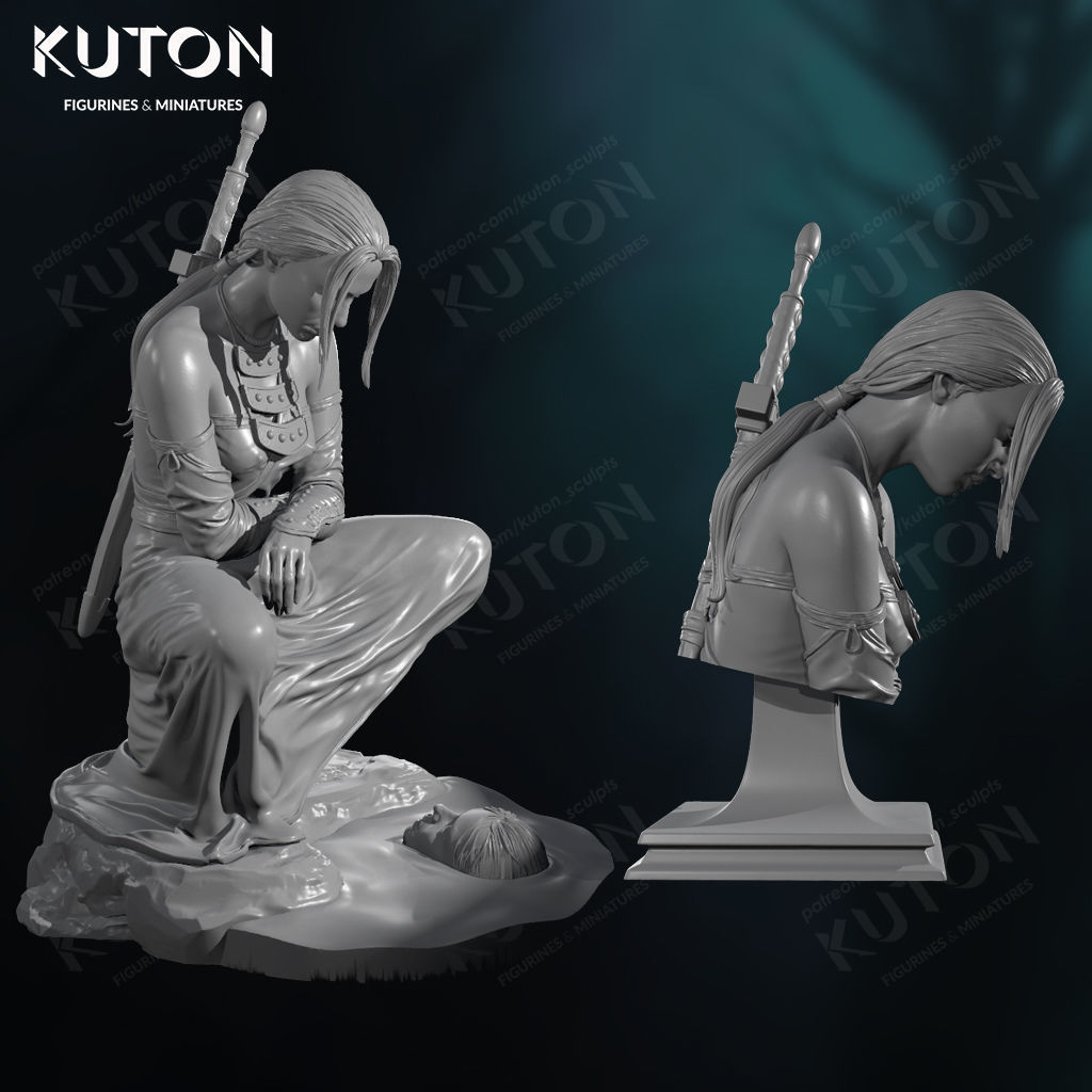 Female Warrior 3D print model_8