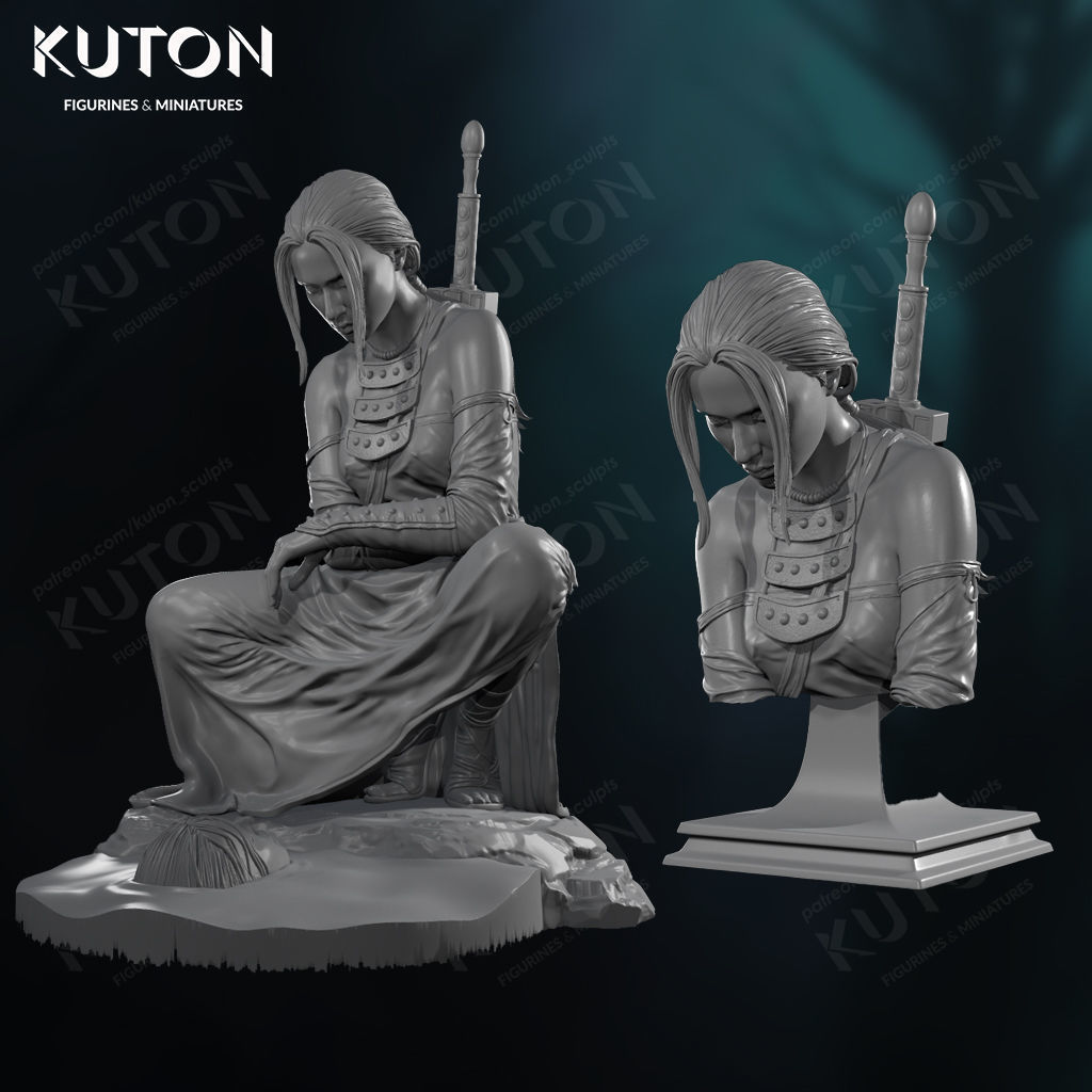 Female Warrior 3D print model_6