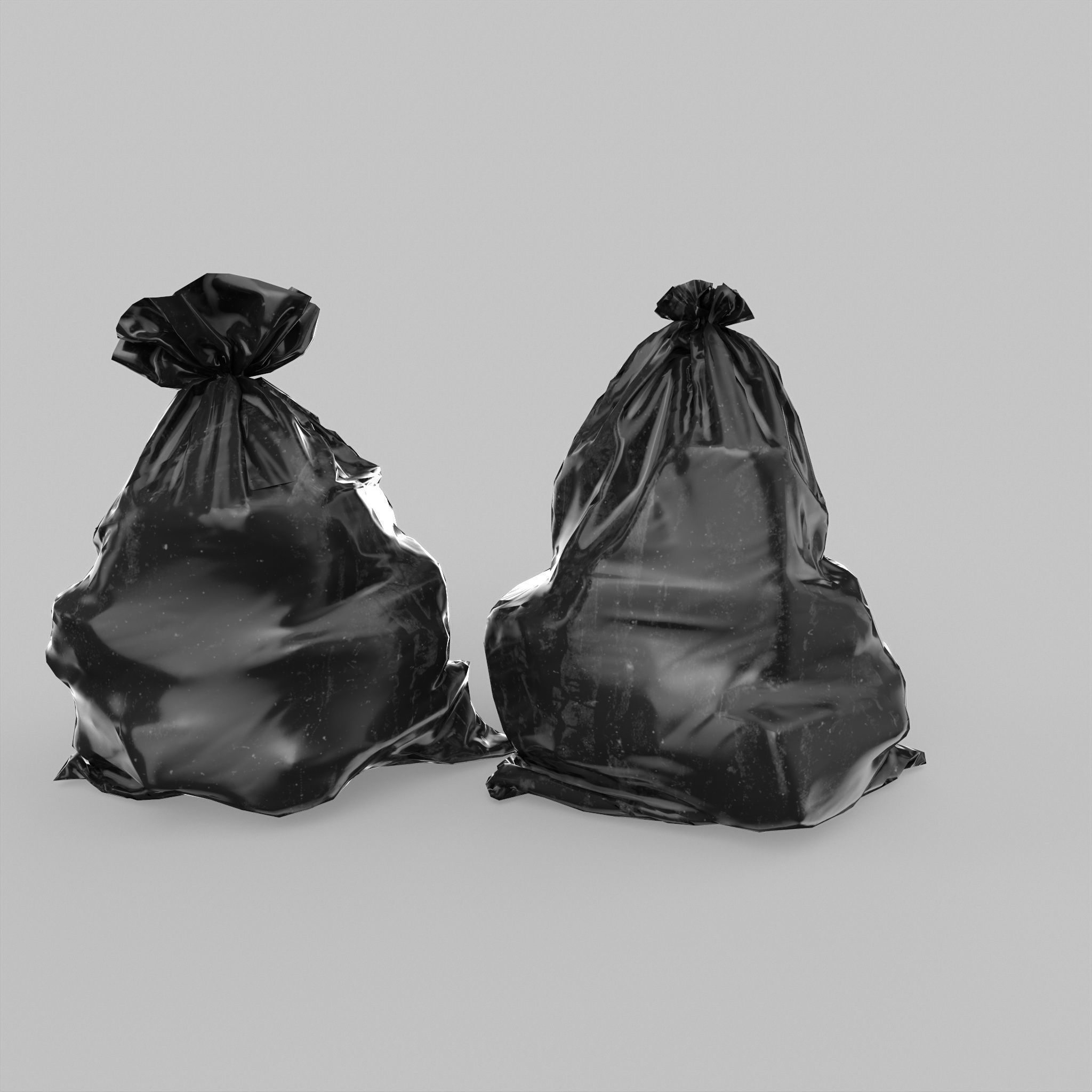 Garbage Bags Low Poly Low-poly 3D model_9