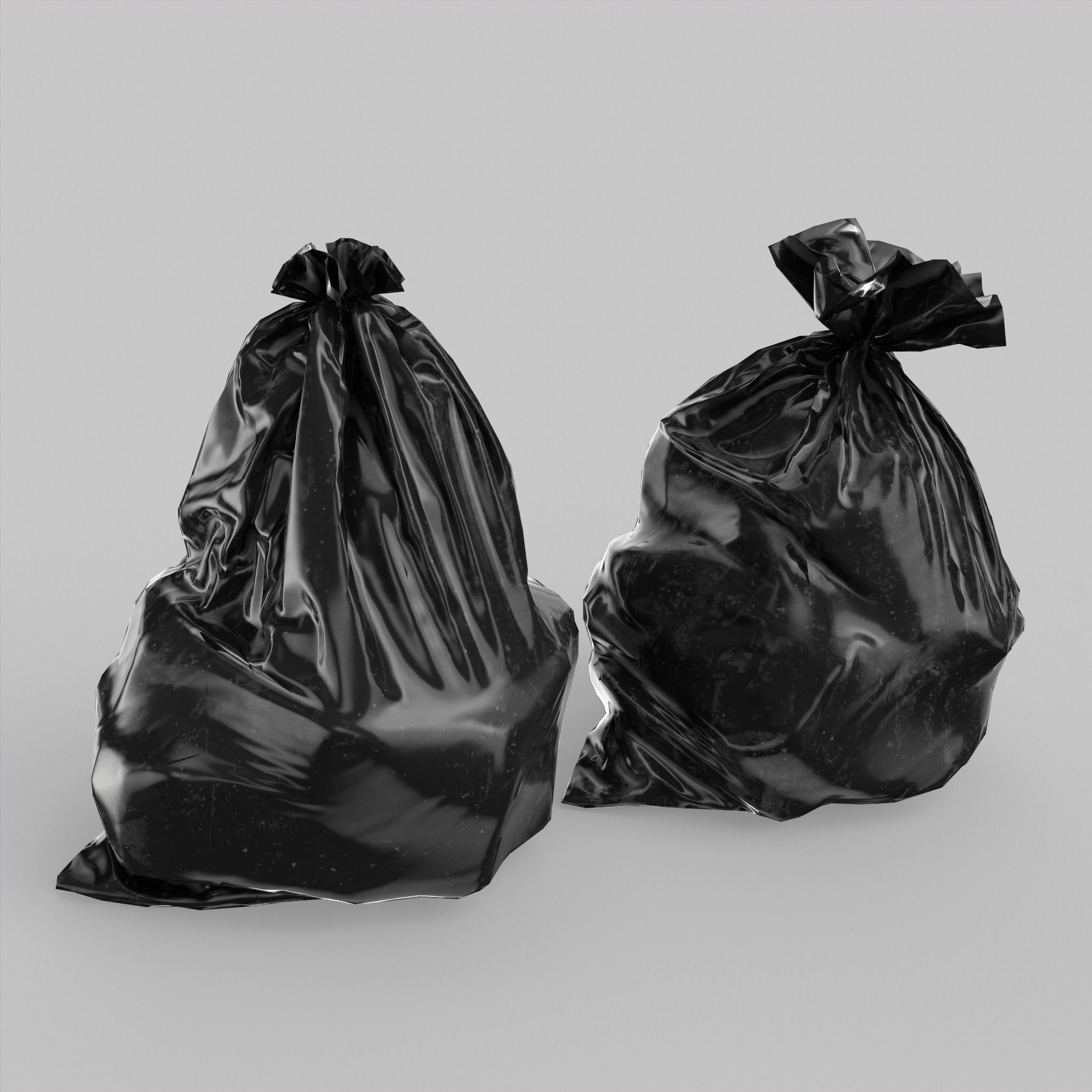 Garbage Bags Low Poly Low-poly 3D model_1