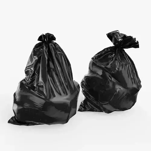 Garbage Bags Low Poly Low-poly 3D model