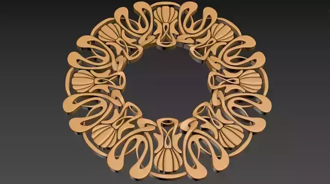 Art Nouveau circle frame 3