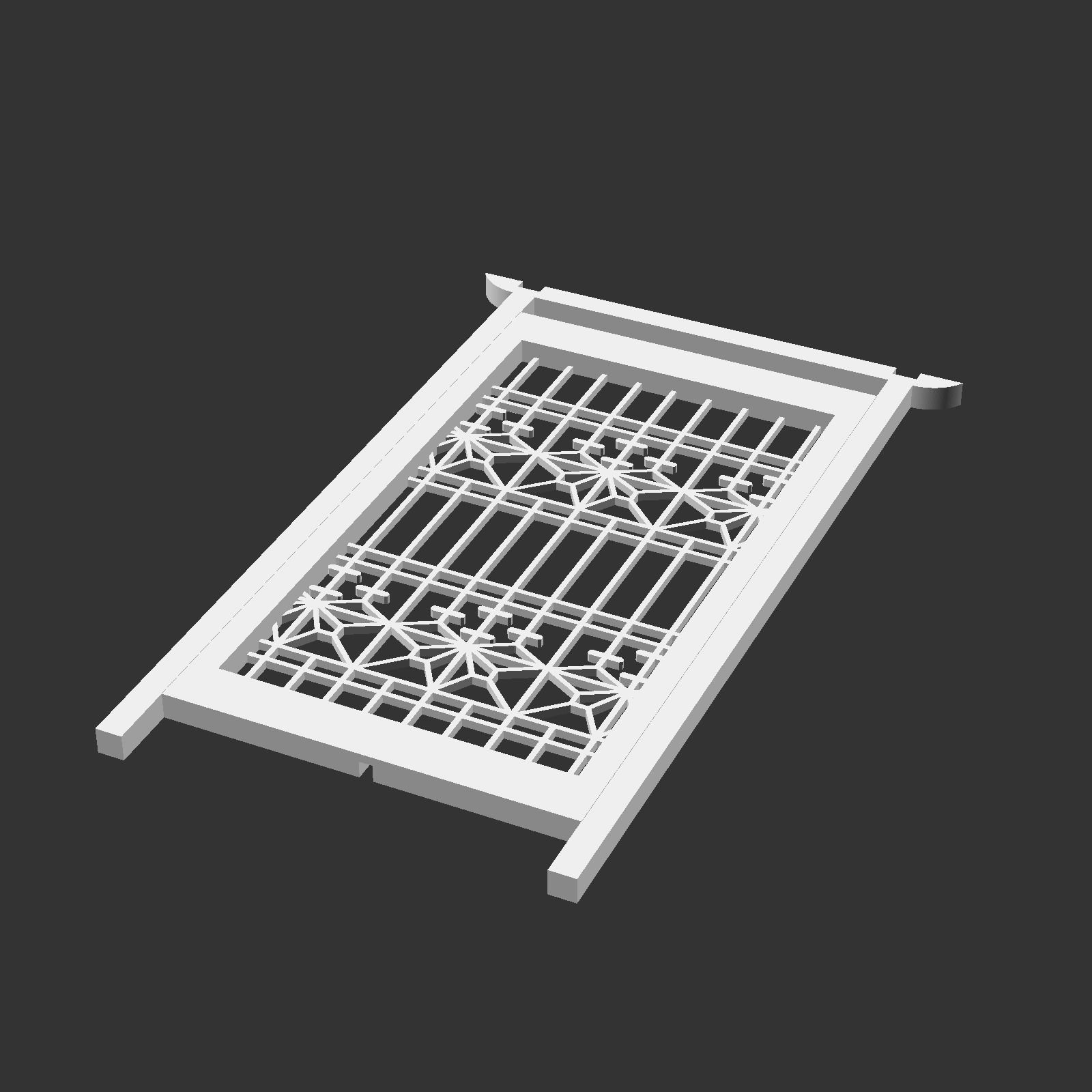 Kumiko Japanese Shoji Lantern - Kiriasa 3D print model_5