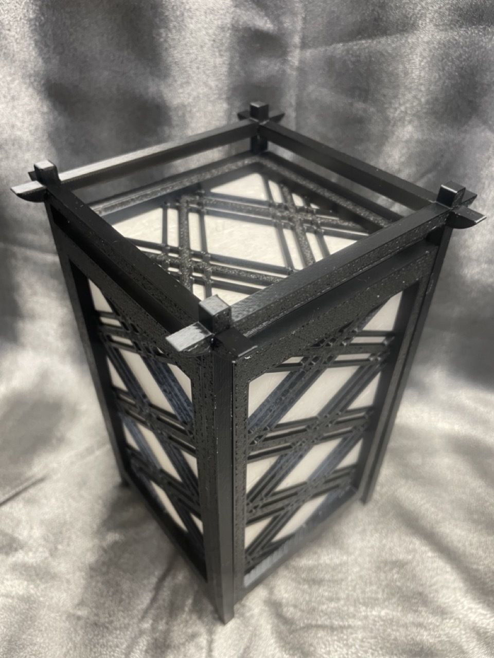 Kumiko Japanese Shoji Lantern - Komochi-bishi 3D print model_2