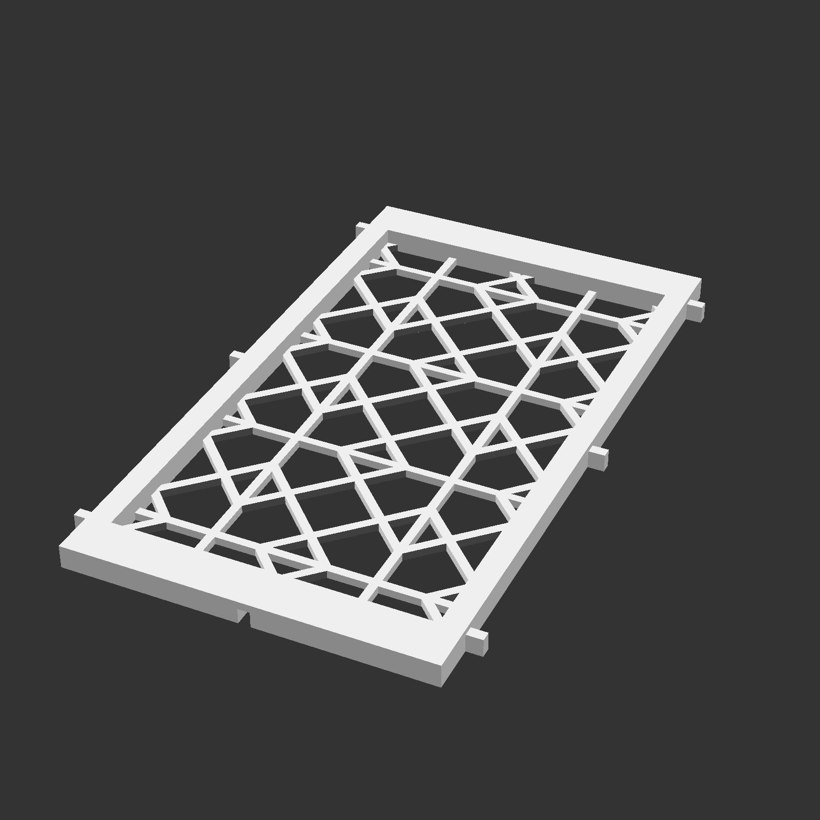 Kumiko Japanese Shoji Lantern - Masu-tsunagi 3D print model_8