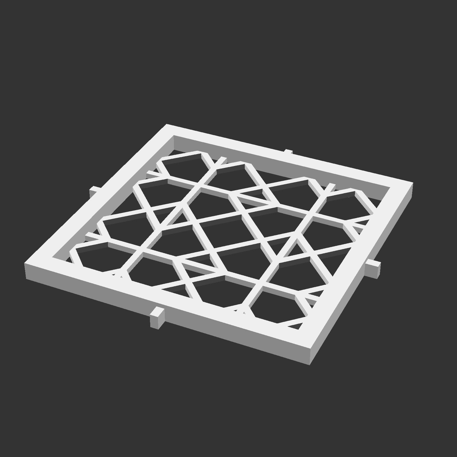 Kumiko Japanese Shoji Lantern - Masu-tsunagi 3D print model_7