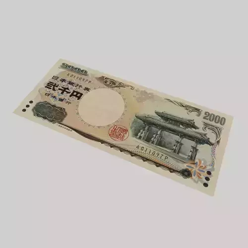 Japan currency Low-poly 3D model