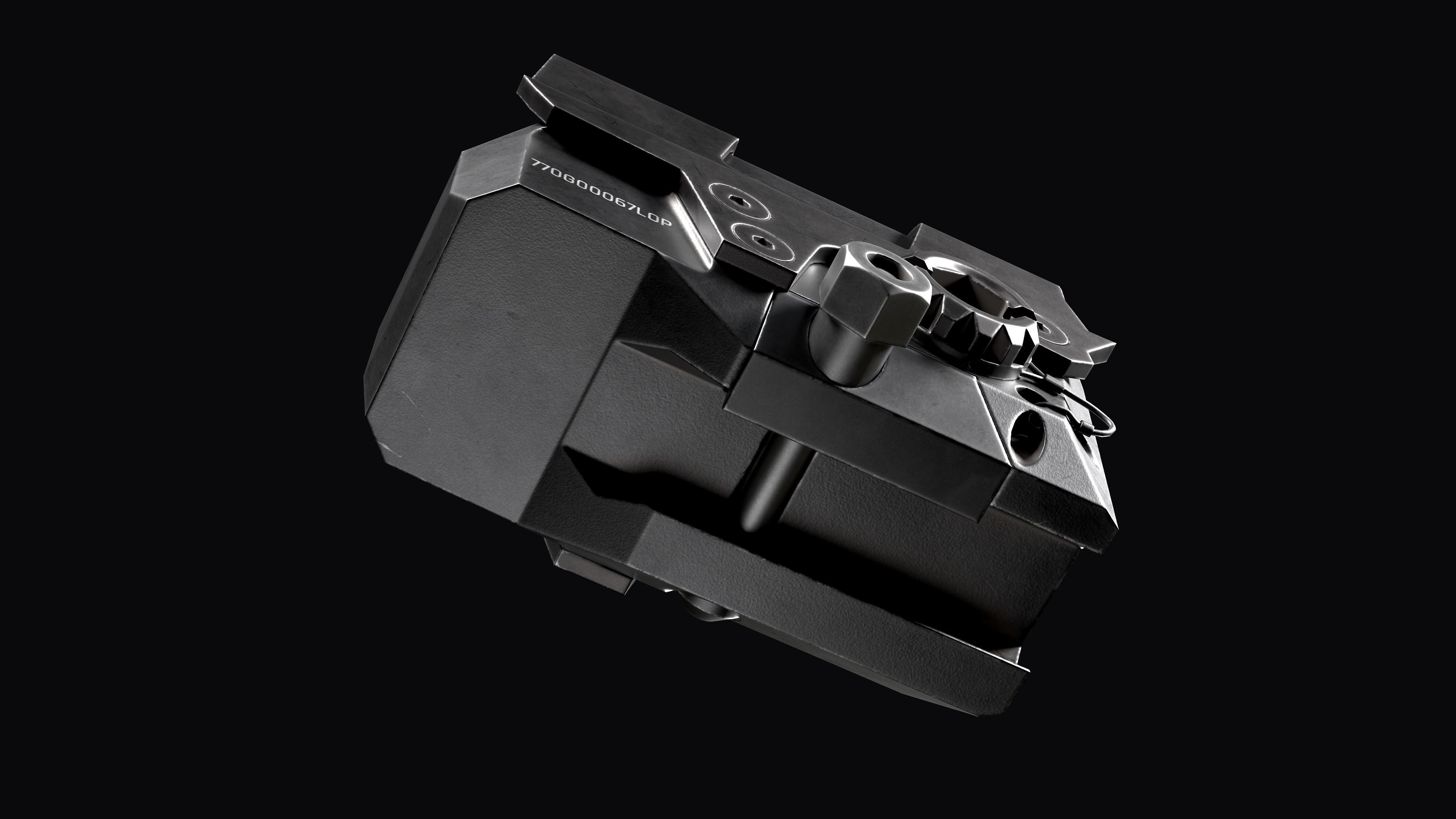 Red Dot Sight SIG SAUER ROMEO8T Low-poly 3D model_12