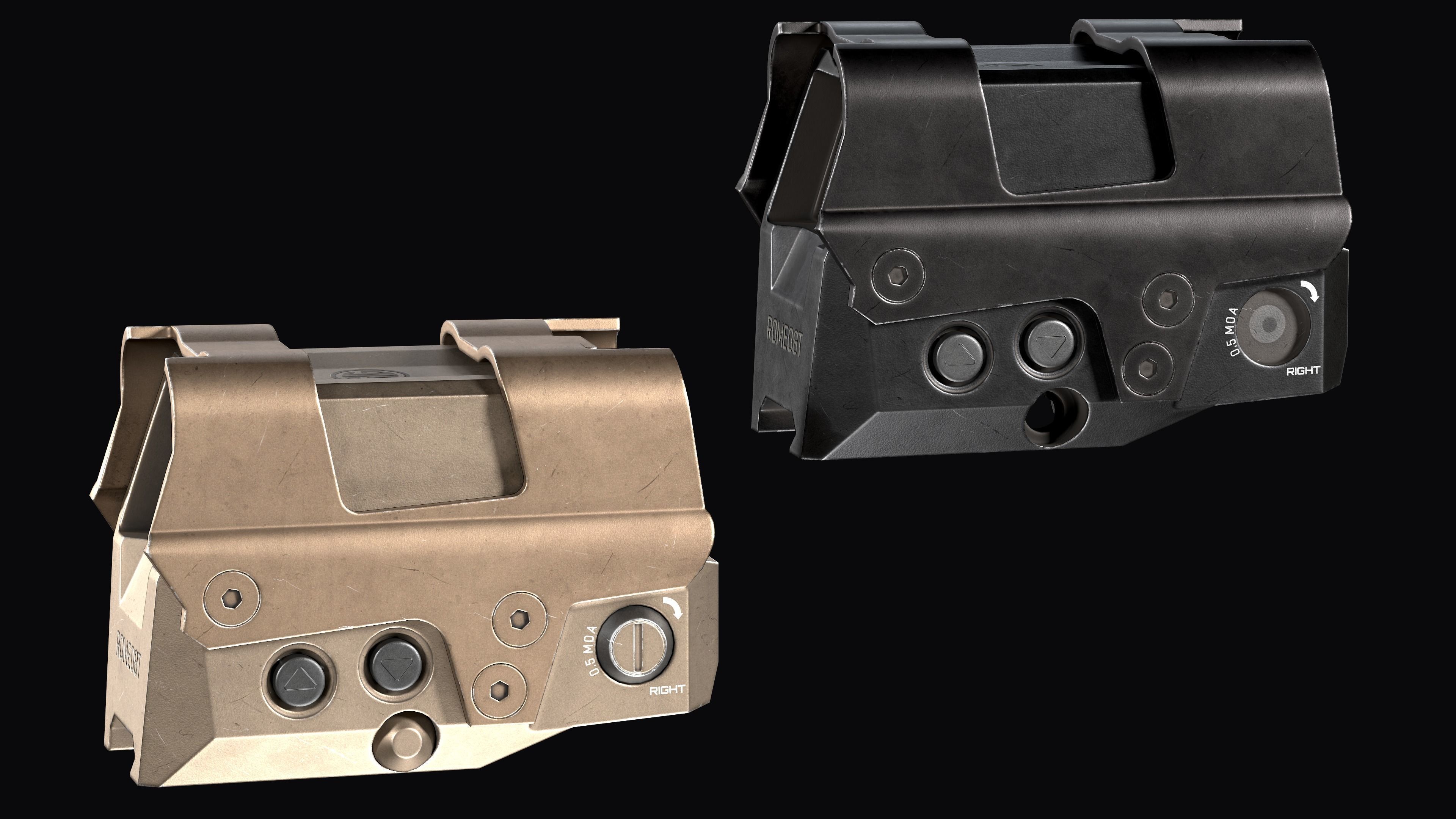Red Dot Sight SIG SAUER ROMEO8T Low-poly 3D model_2