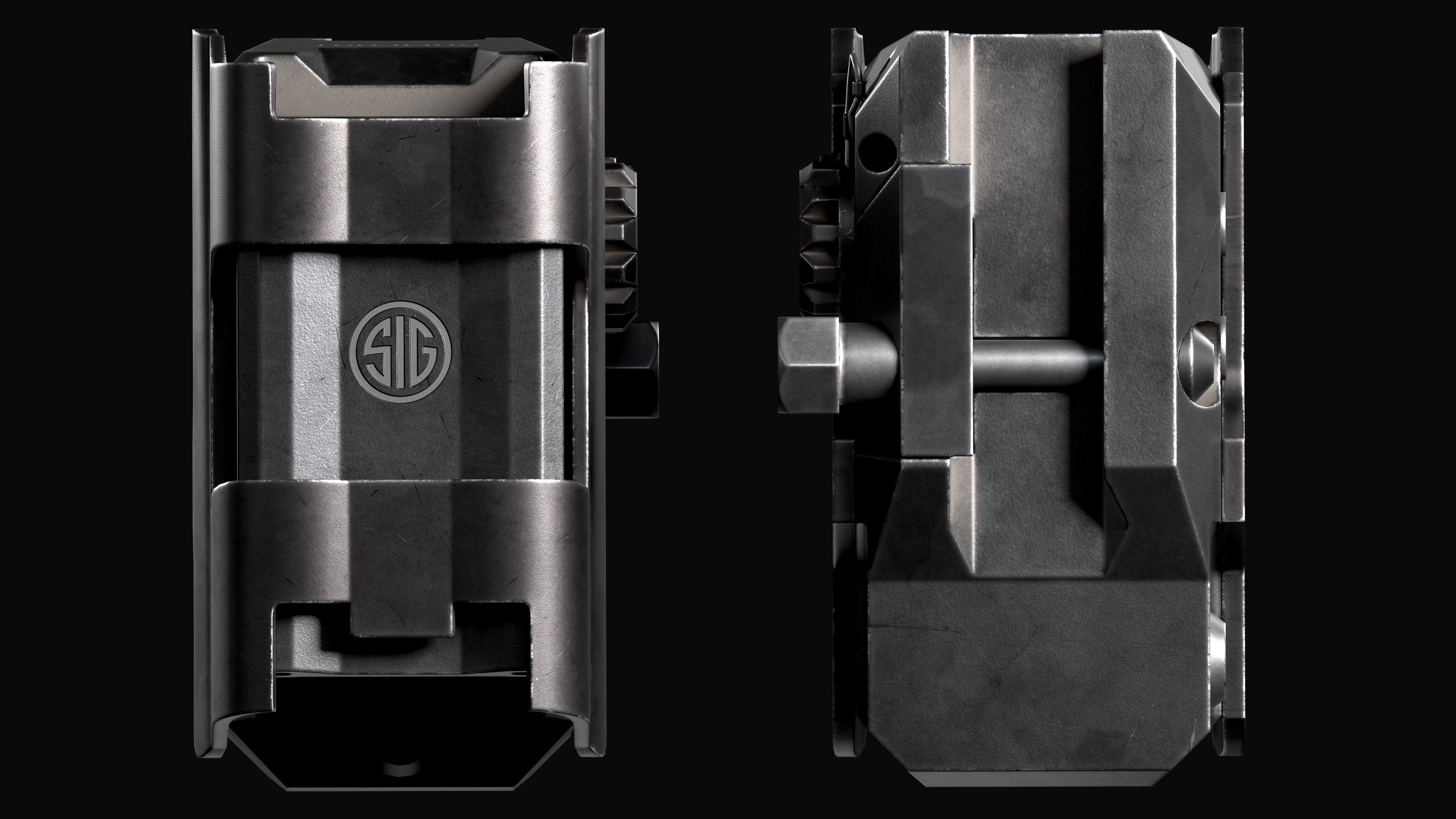 Red Dot Sight SIG SAUER ROMEO8T Low-poly 3D model_17