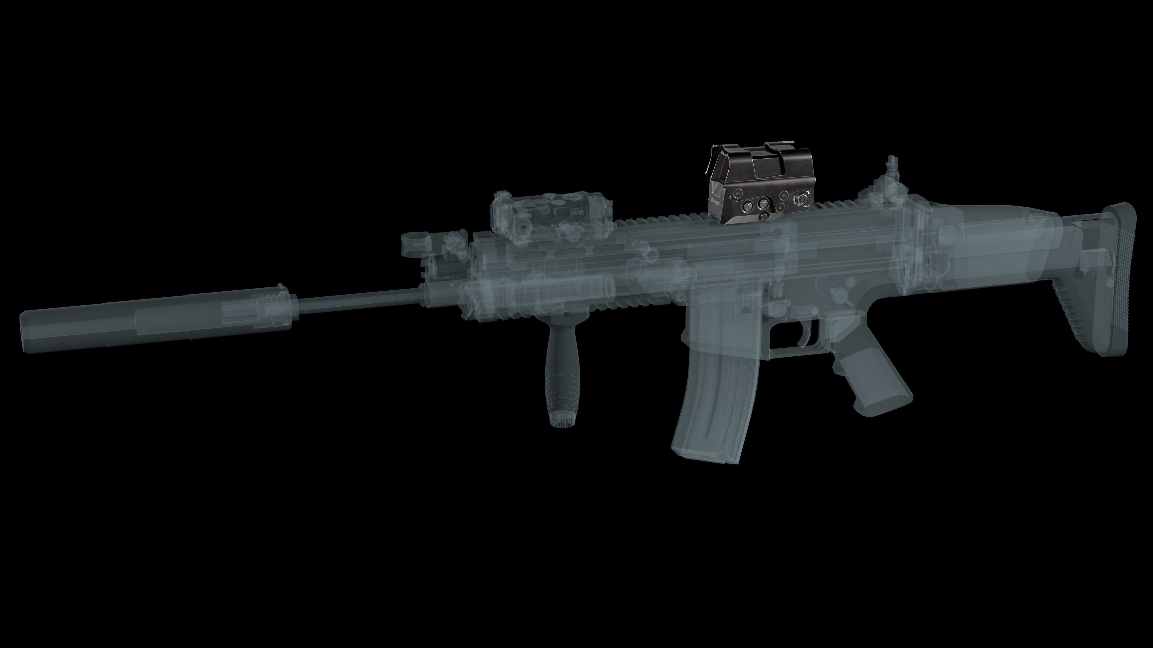 Red Dot Sight SIG SAUER ROMEO8T Low-poly 3D model_6