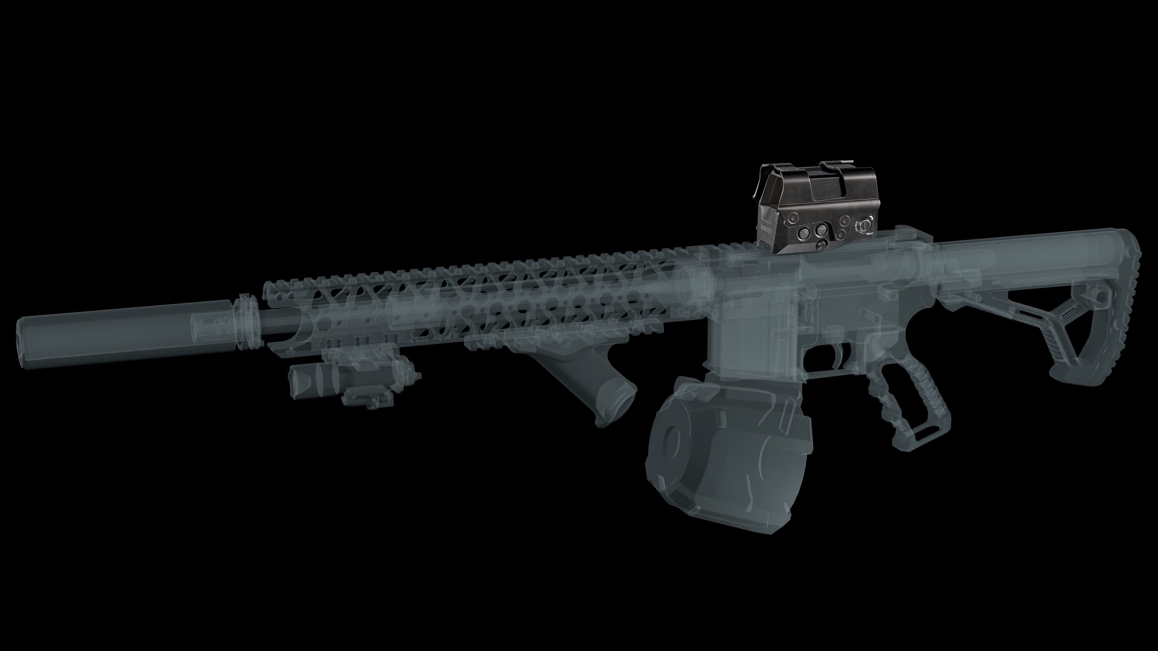 Red Dot Sight SIG SAUER ROMEO8T Low-poly 3D model_3