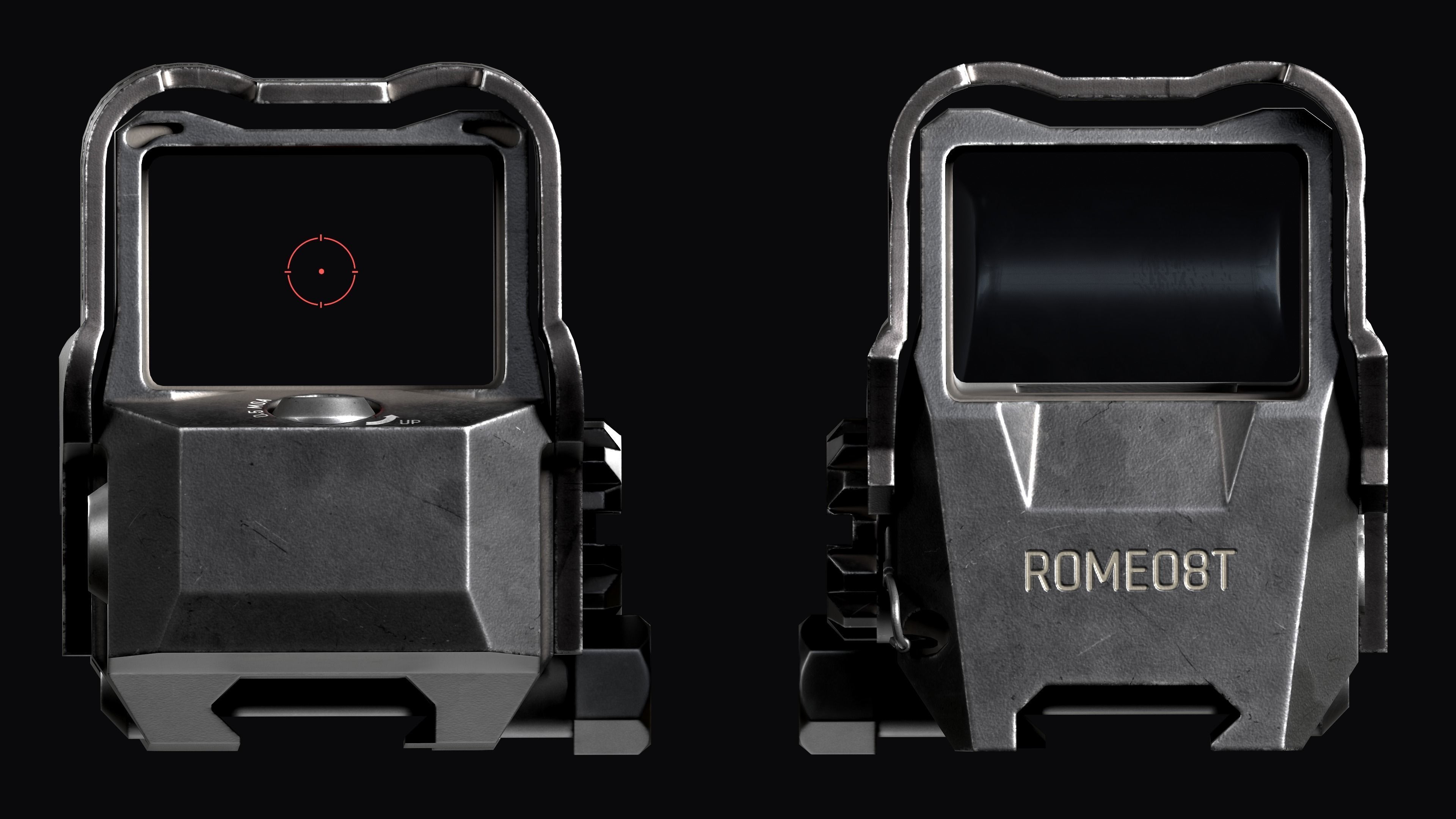 Red Dot Sight SIG SAUER ROMEO8T Low-poly 3D model_16