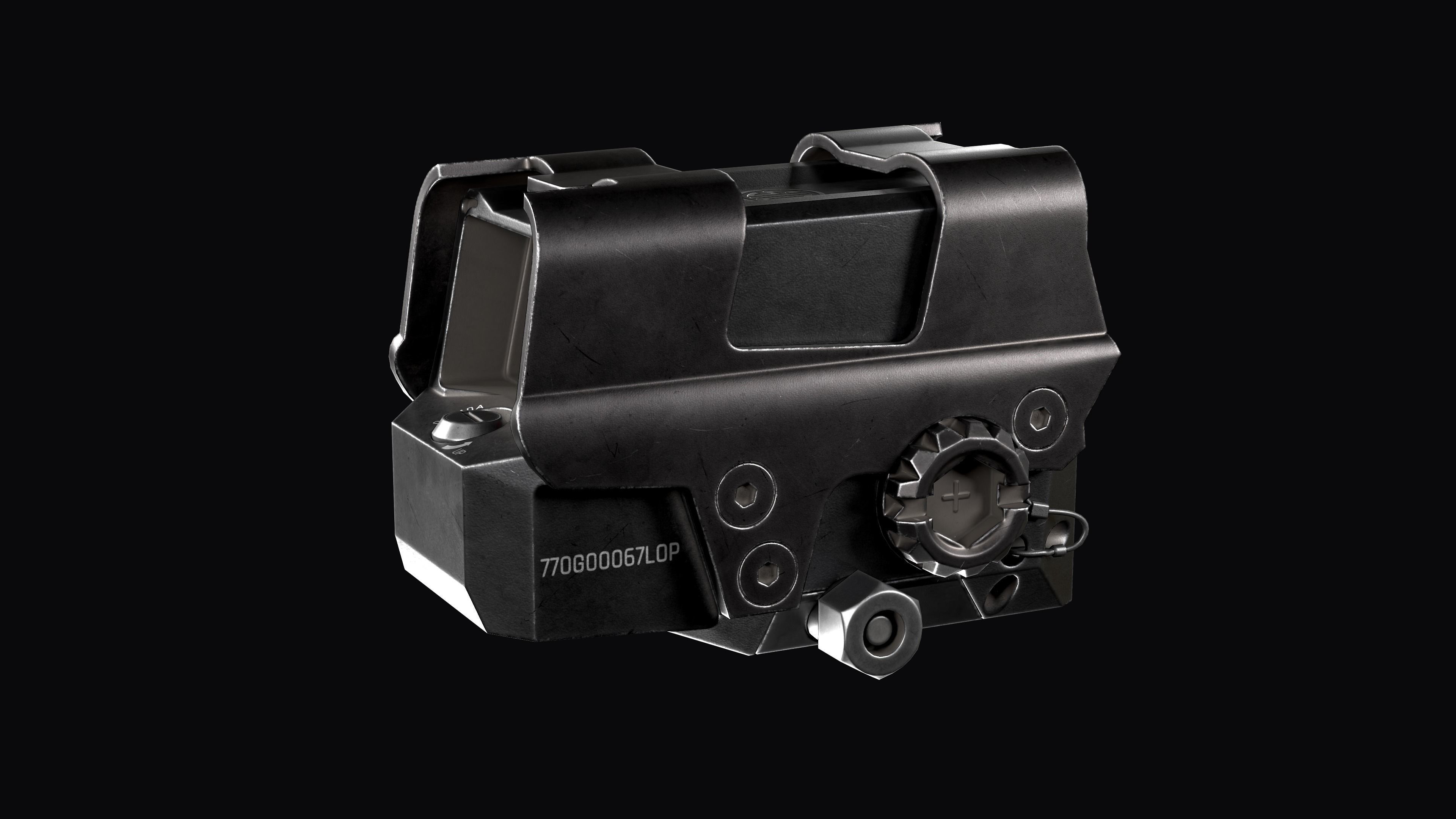 Red Dot Sight SIG SAUER ROMEO8T Low-poly 3D model_9