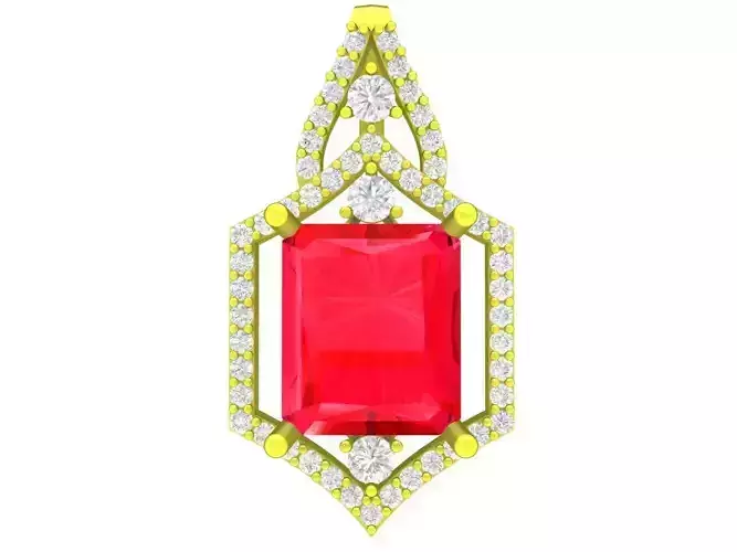 A5052 Vietnamese Fashion Diamond Women Pendant 3D Print