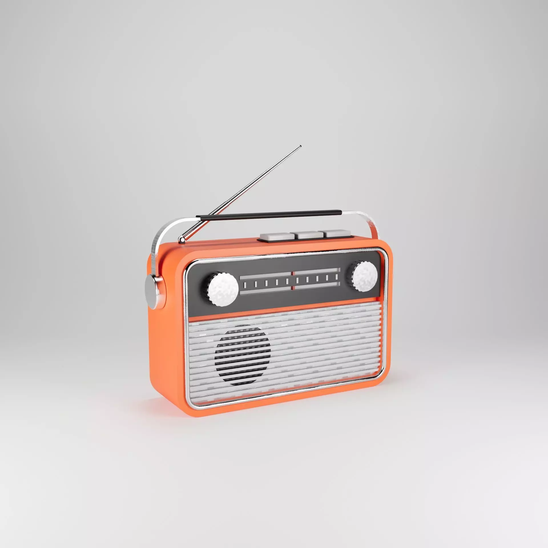 classic low-poly radio Free low-poly 3D model