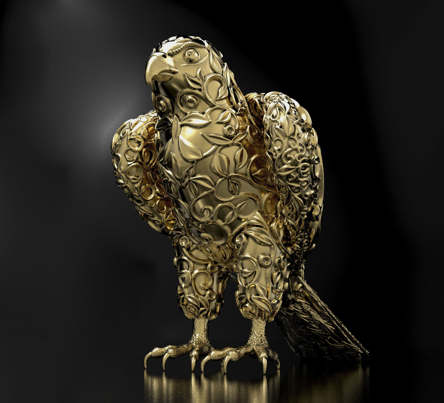 Golden Eagle statue 3D model 3D printable | CGTrader