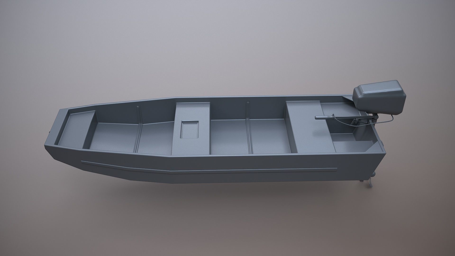 Fishing Boat Tracker Topper 15 Jon Boat Low-poly 3D model_20