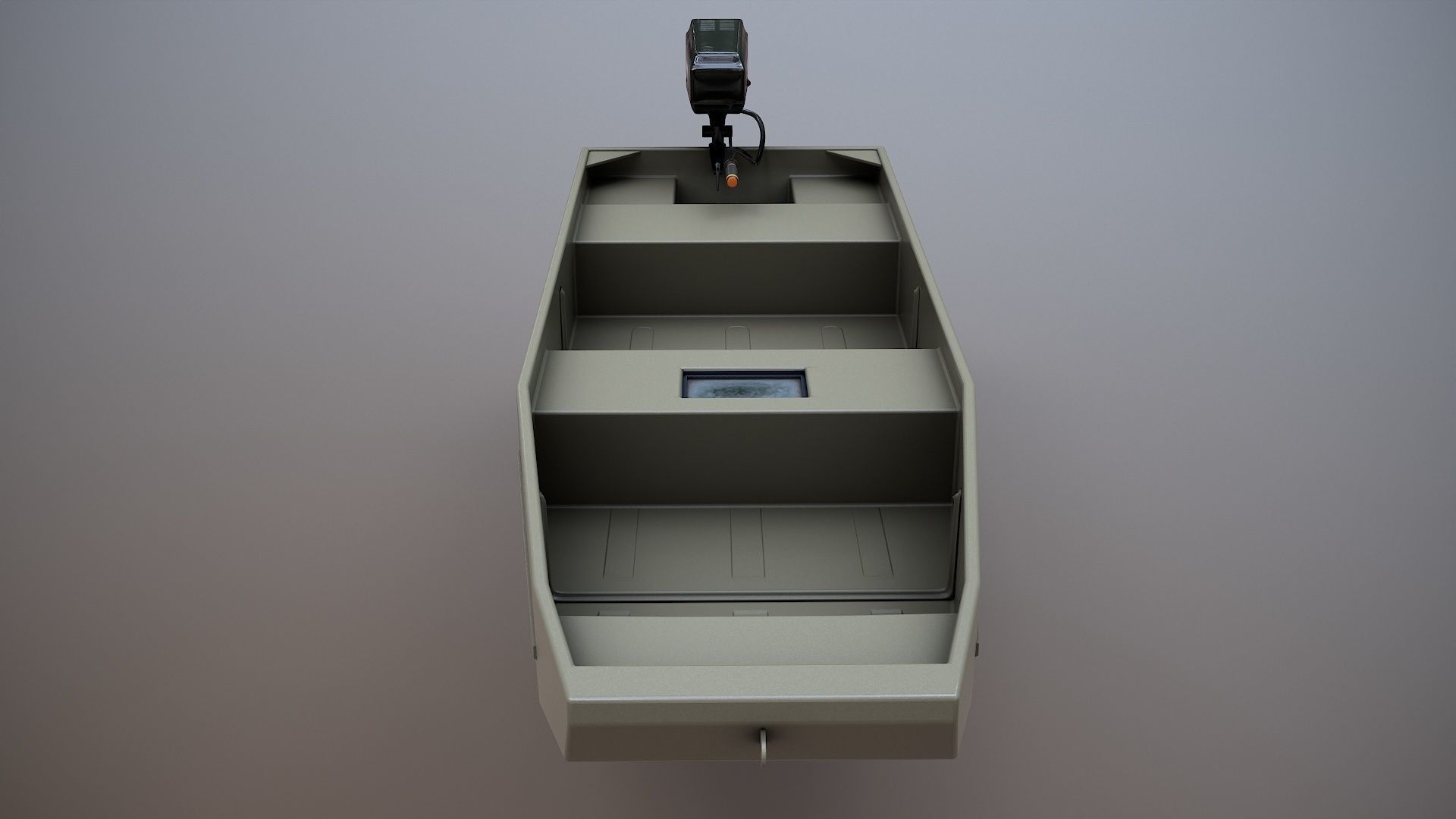 Fishing Boat Tracker Topper 15 Jon Boat Low-poly 3D model_10