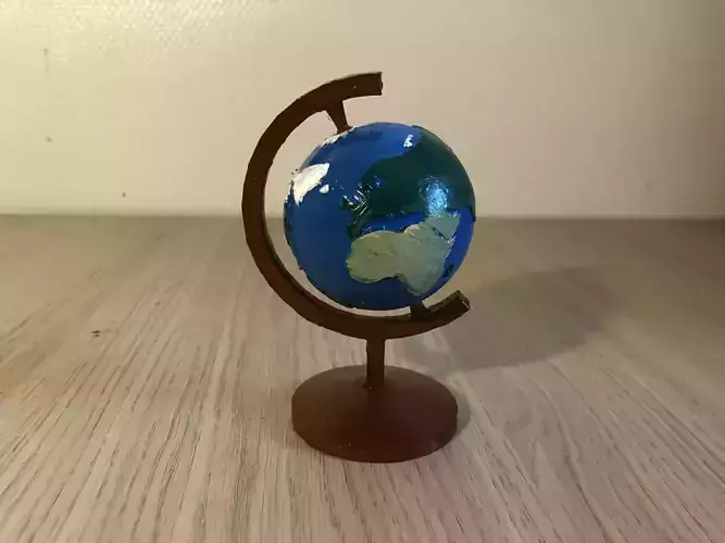 removable spinning earth globe