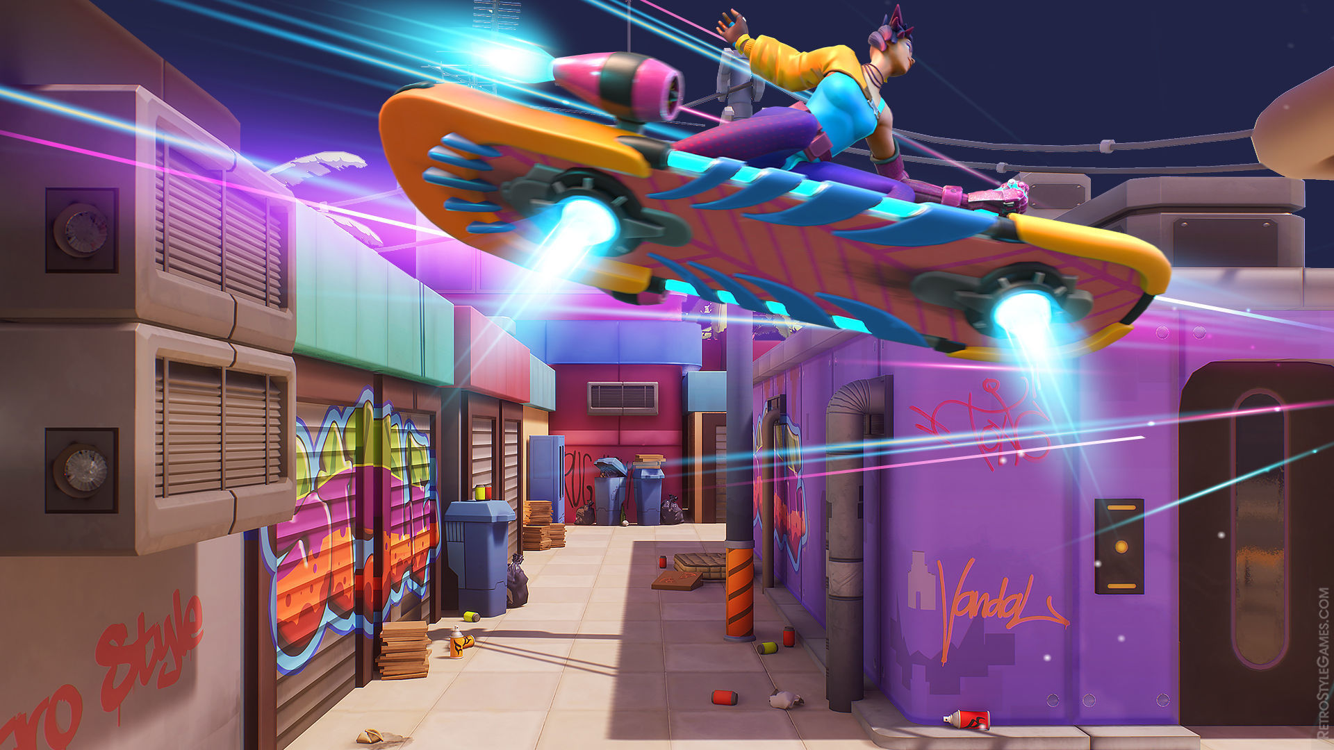 Stylized Cyberpunk 3D Animated Character and City Props Pack Low-poly 3D model_15