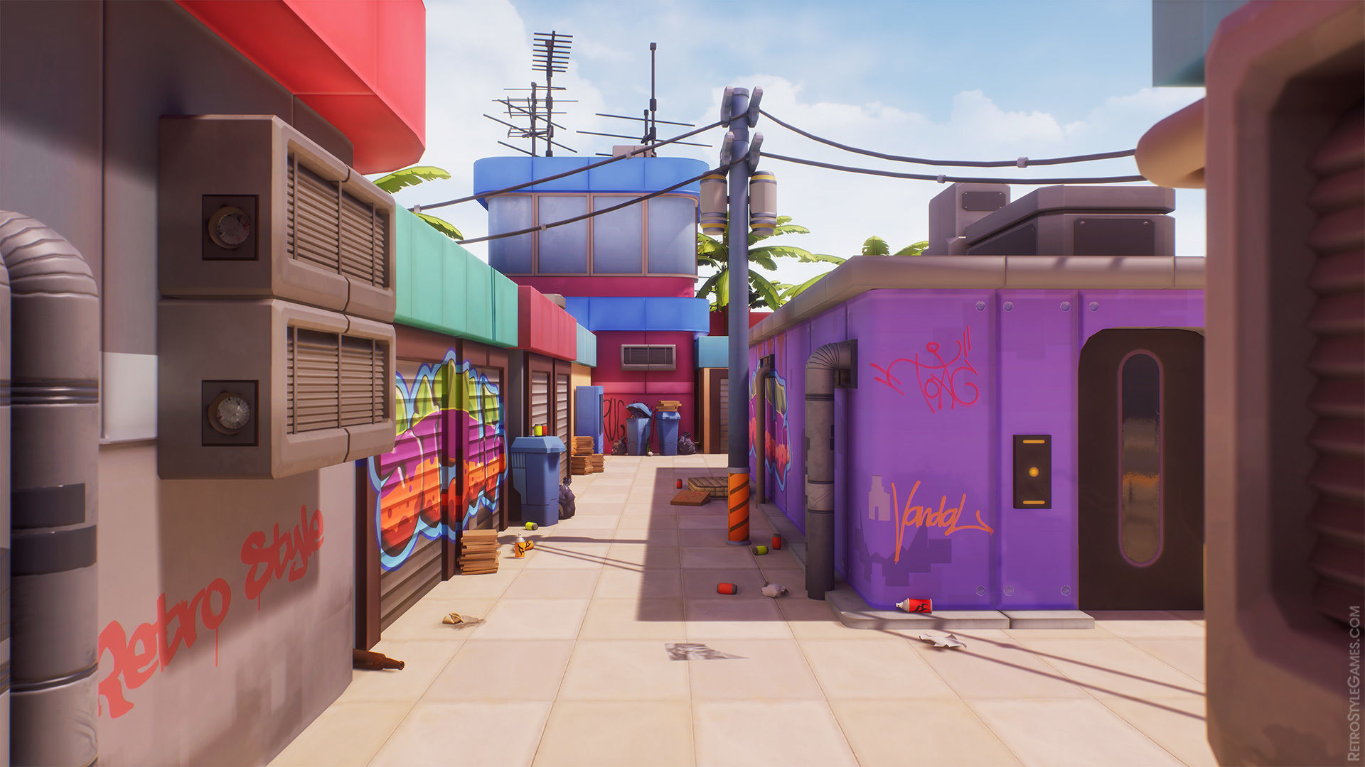 Stylized Cyberpunk 3D Animated Character and City Props Pack Low-poly 3D model_7