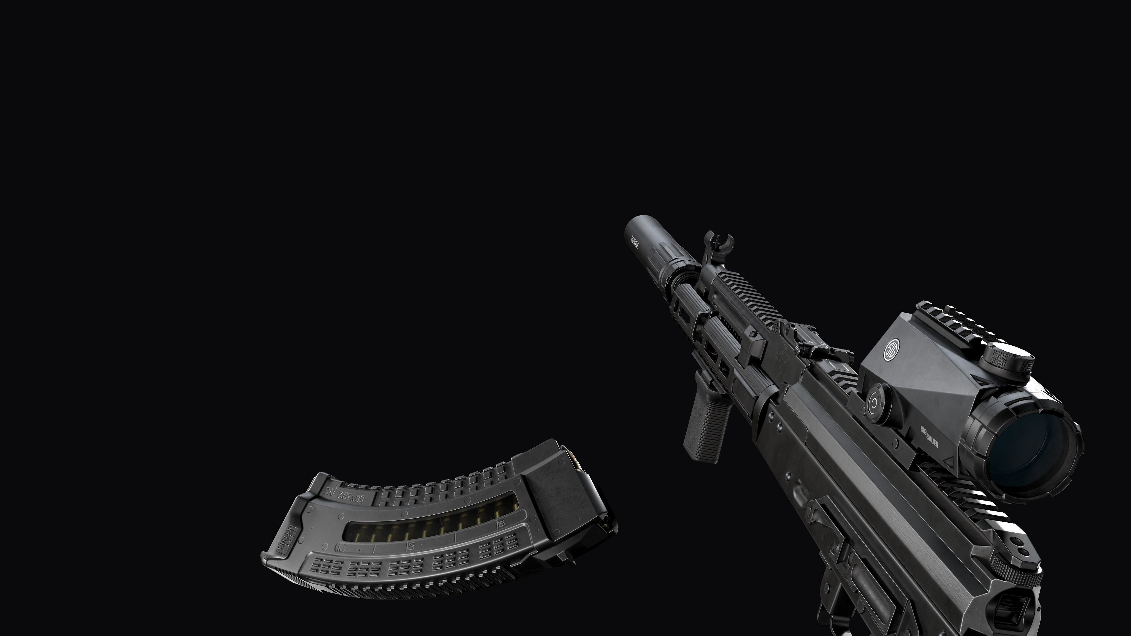 Tactical modular assault rifle  Rifle Dynamics 704  AK system  Low-poly 3D model_30