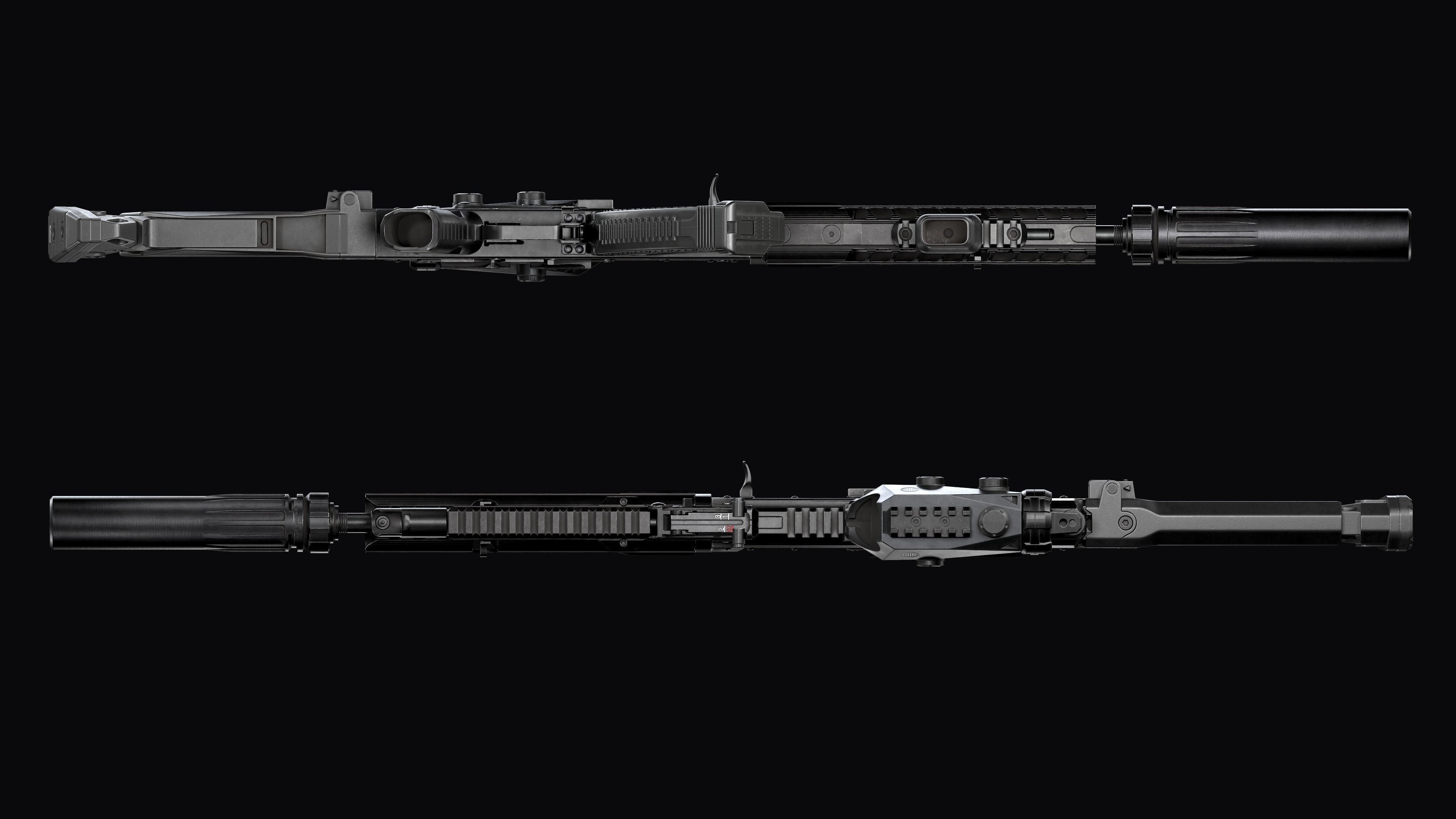 Tactical modular assault rifle  Rifle Dynamics 704  AK system  Low-poly 3D model_35