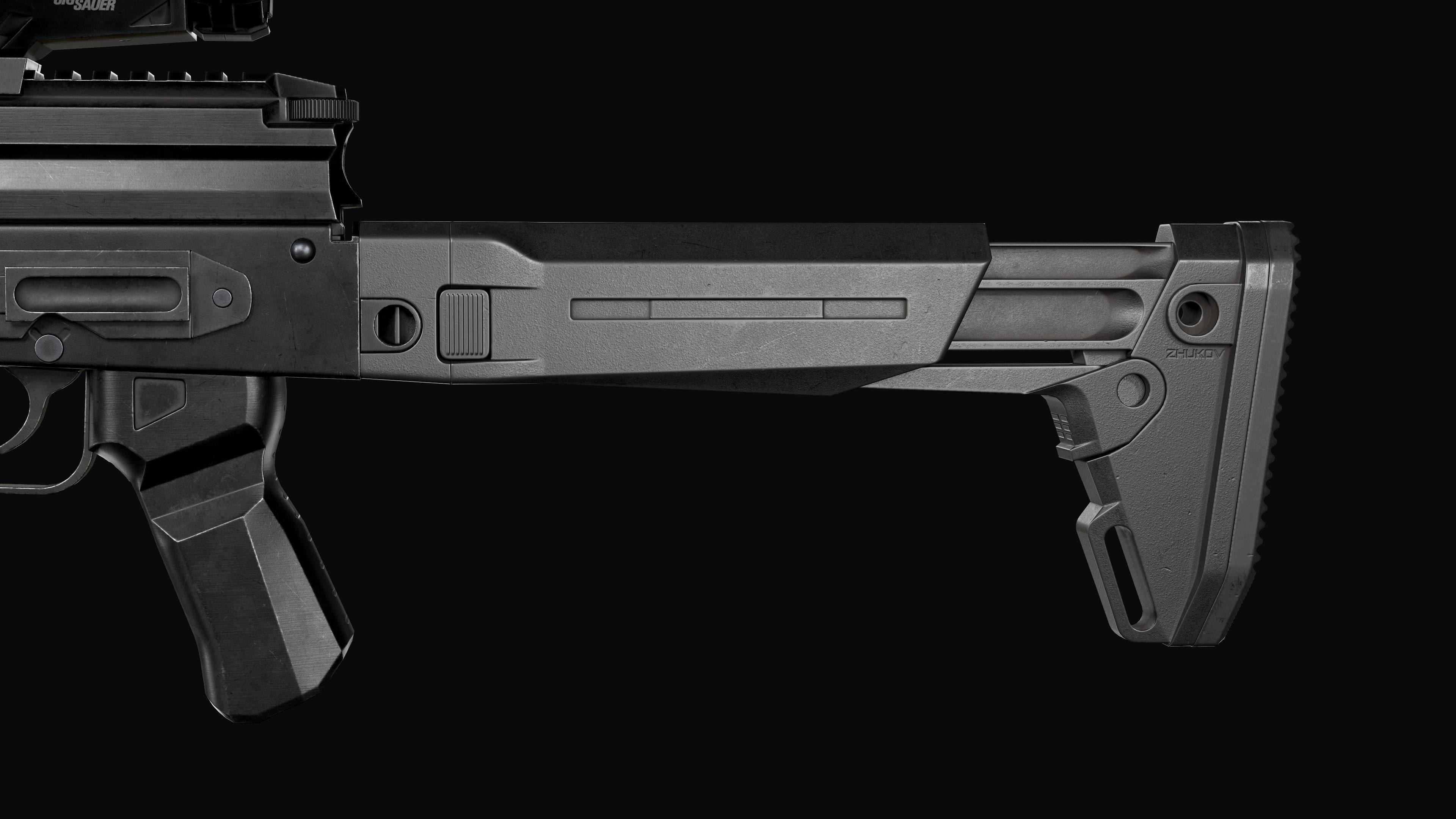 Tactical modular assault rifle  Rifle Dynamics 704  AK system  Low-poly 3D model_24