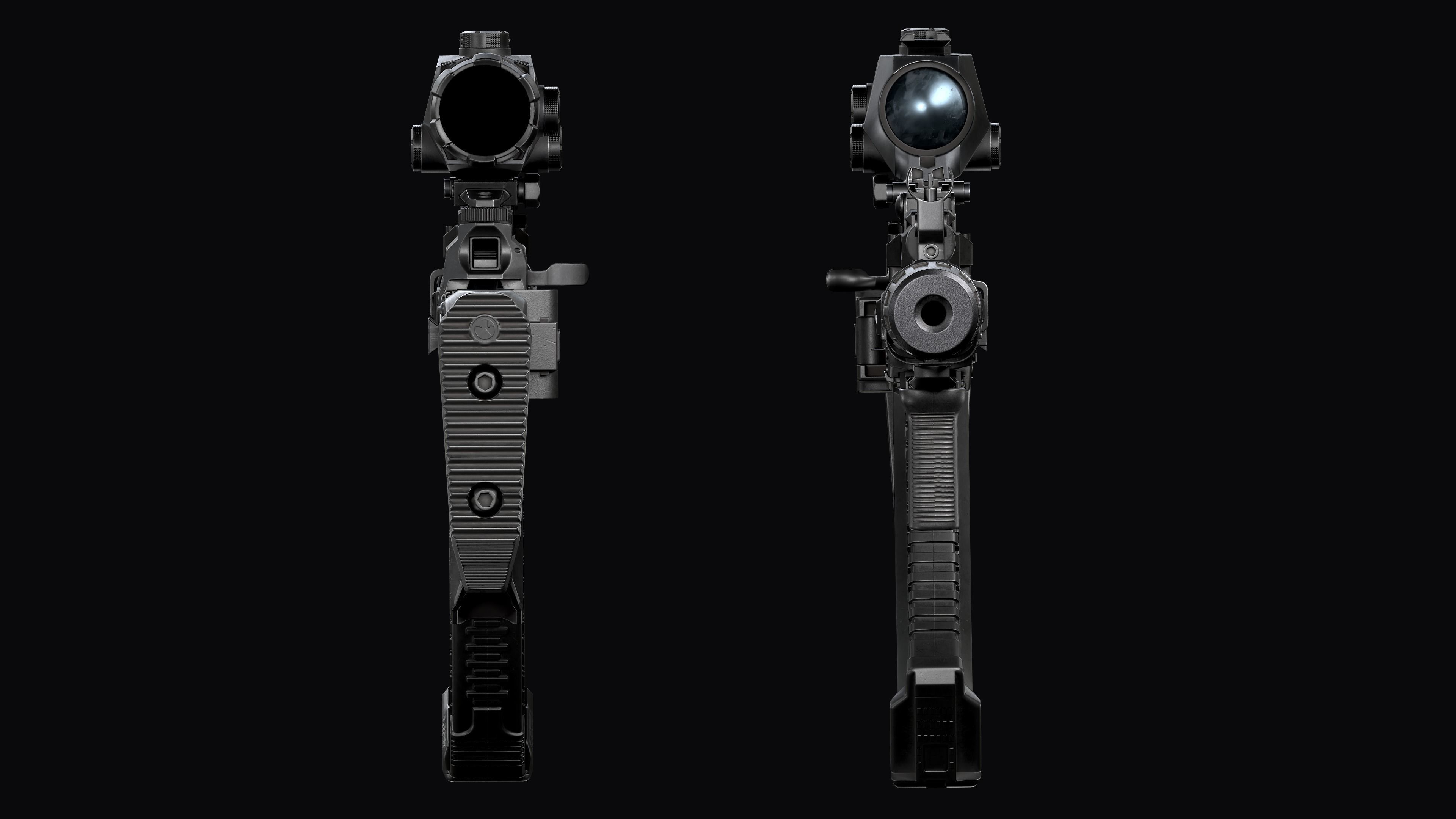 Tactical modular assault rifle  Rifle Dynamics 704  AK system  Low-poly 3D model_36