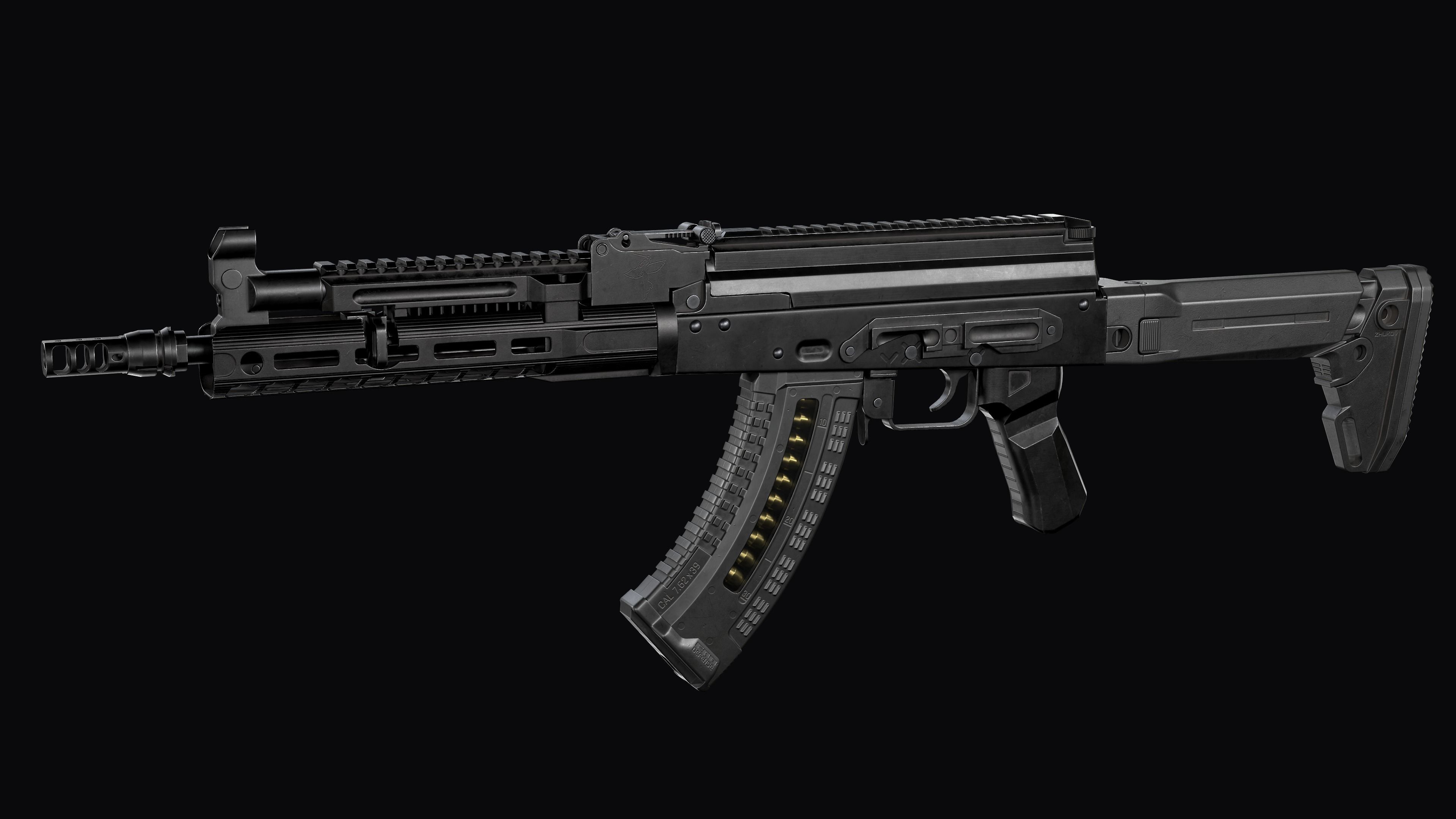 Tactical modular assault rifle  Rifle Dynamics 704  AK system  Low-poly 3D model_9